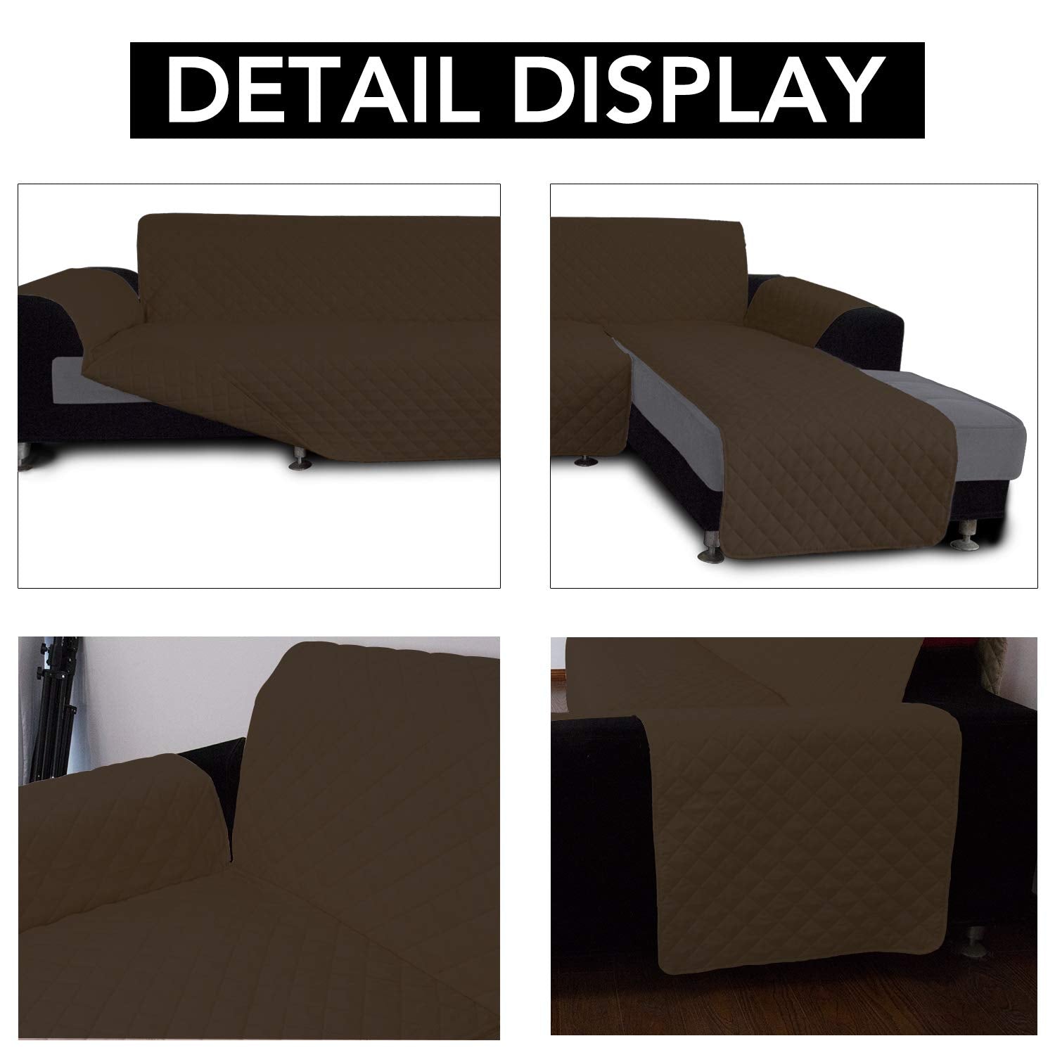 Reversible L Shape Sectional Couch Cover