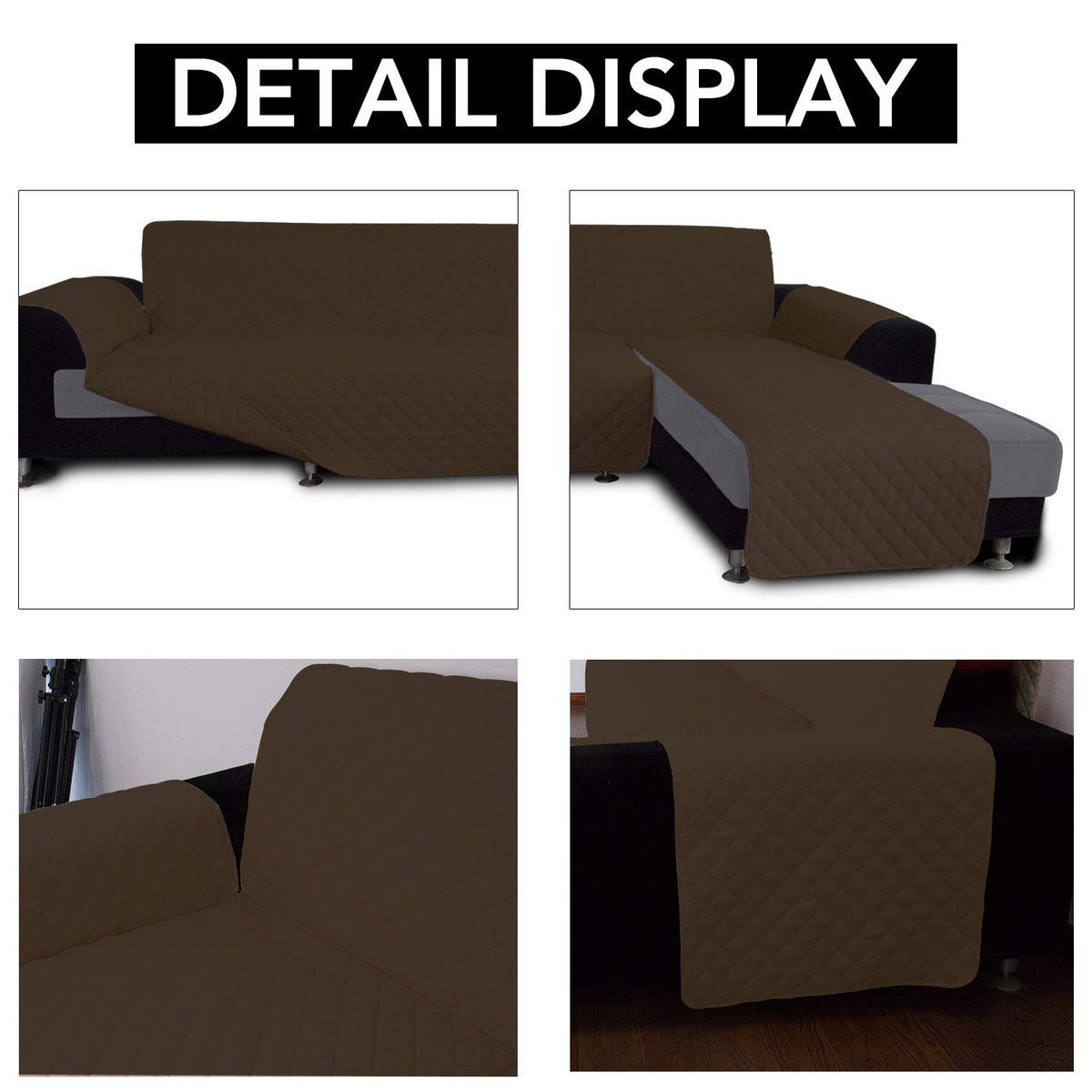 Reversible L Shape Sectional Couch Cover