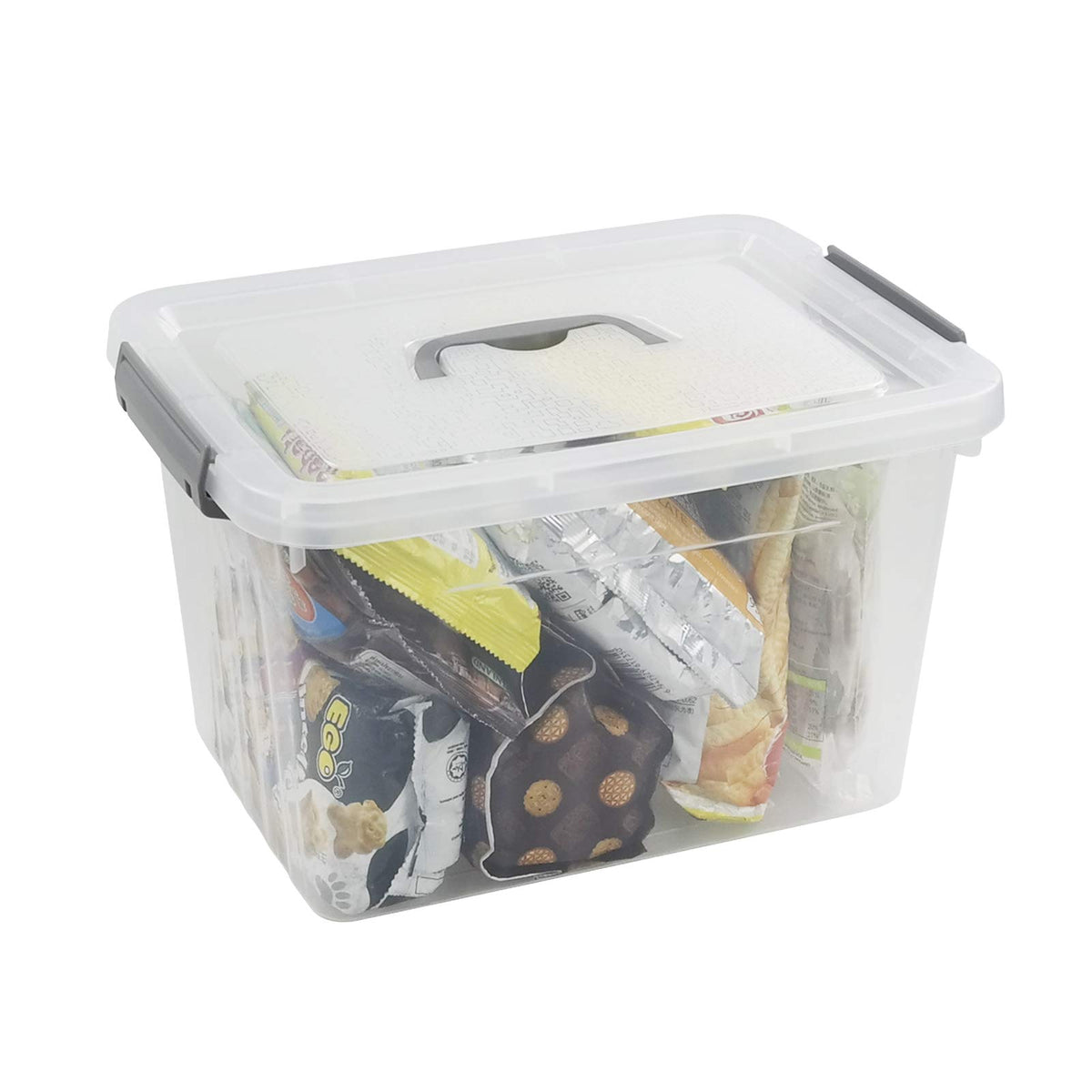 6 Pack Clear Plastic Storage Latch Box with Lids (6 Count)
