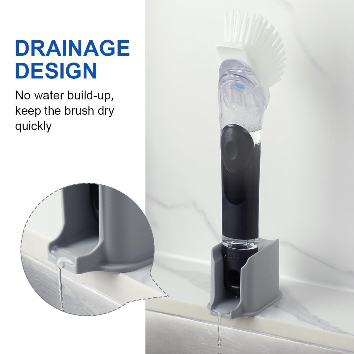 Dish Brush Holder Compatible with OXO Soap Dispensing Brush