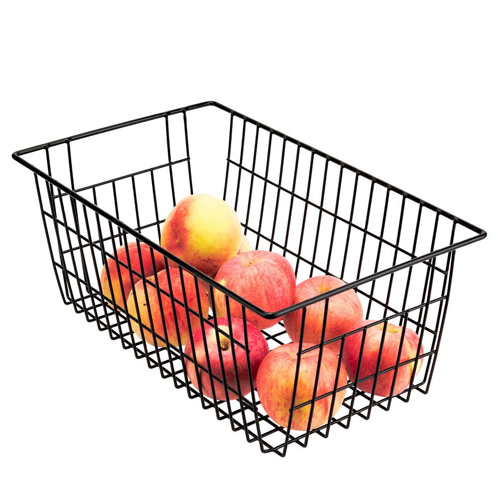 Wire Storage Baskets Freezer Baskets Farmhouse Organizer Storage Bins Large Organizer Bins for Storage (6 Count)