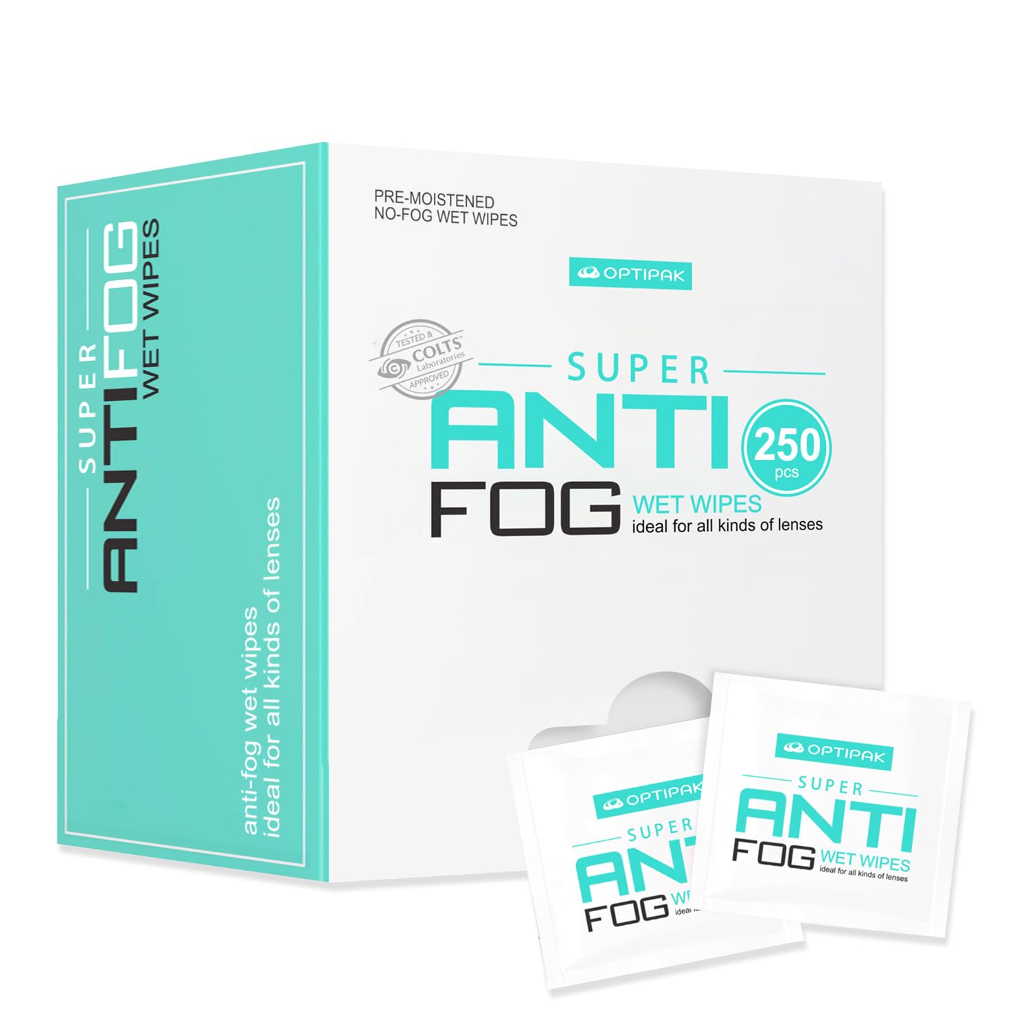 Anti Fog Wipes for Glasses (250 Count)