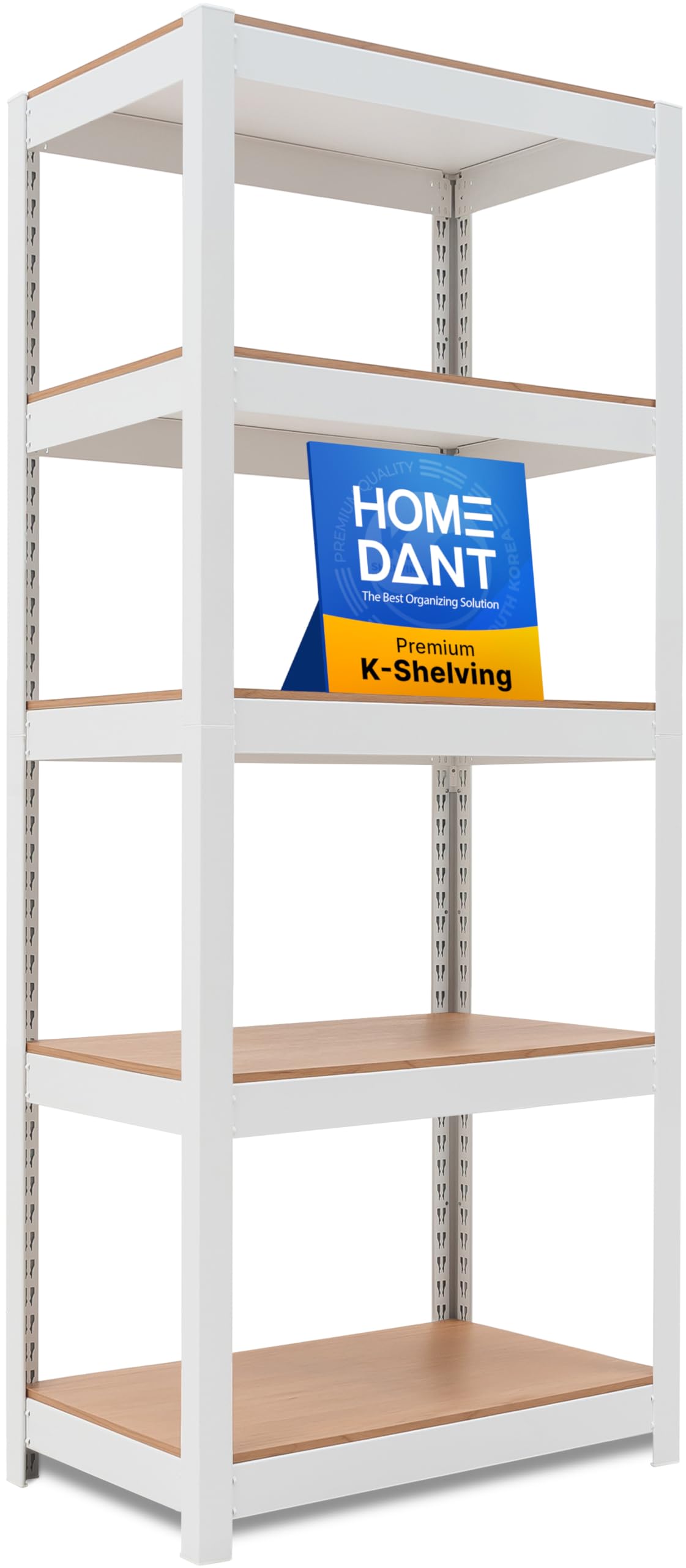House 5 Tier 24.1" W Laminated Metal Shelving Unit Adjustable Storage Utility Rack Heavy Duty Shelves Organization Multipurpose Shelf Kitchen Garage Pantry Closet 1 Pack