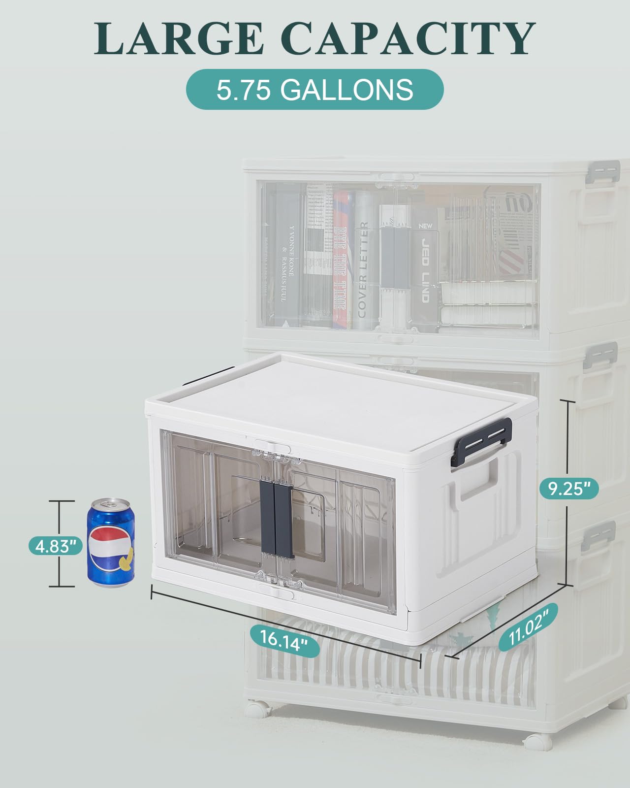 23QT Storage Bins with Lids for Closet
