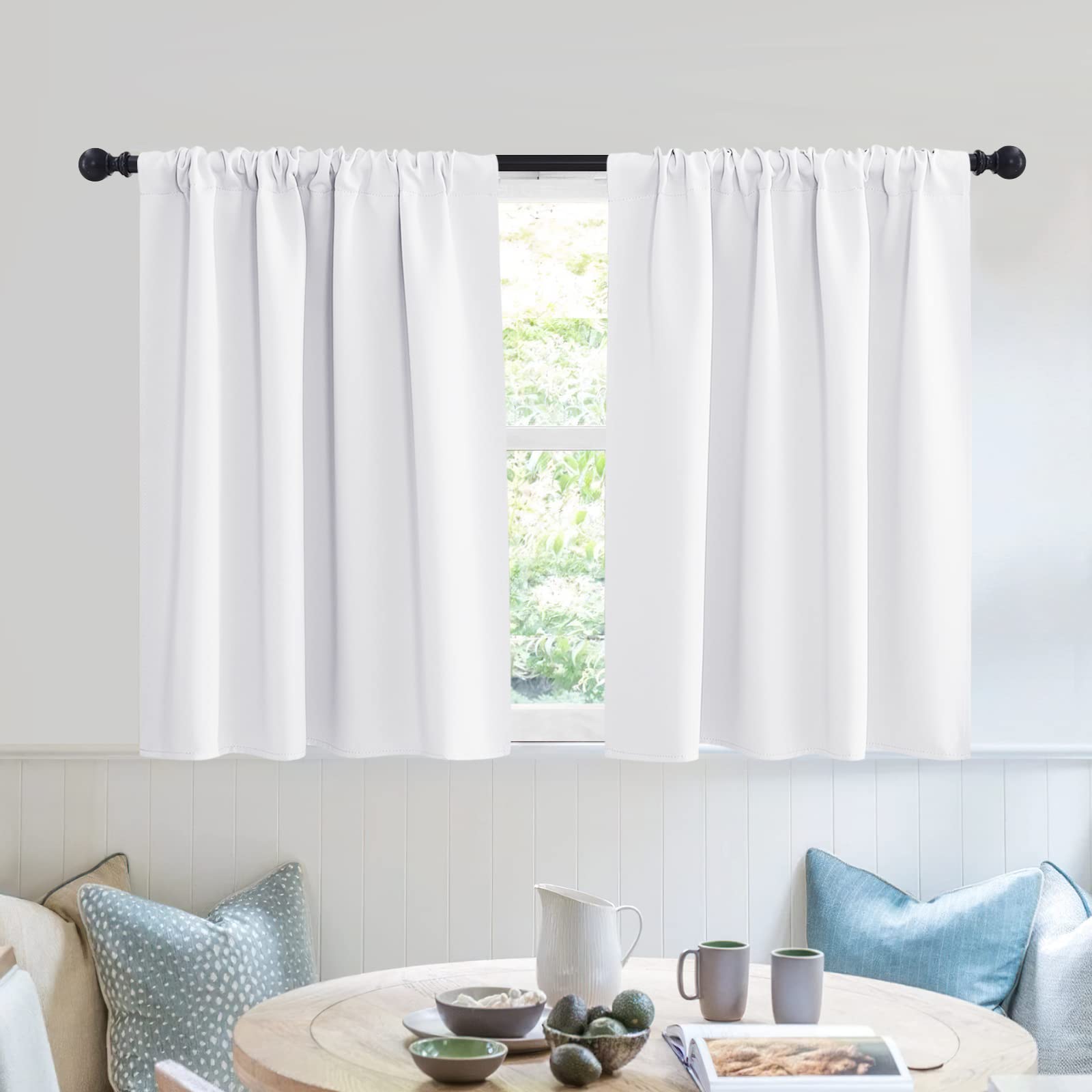 Short Privacy Curtains 30 inch Long for Bathroom Window