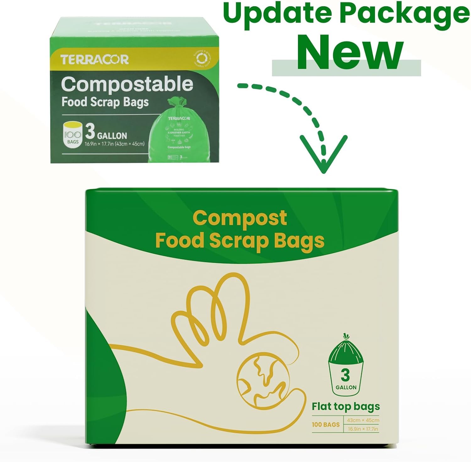 3 Gallon Compostable Trash Bags (200 Count)