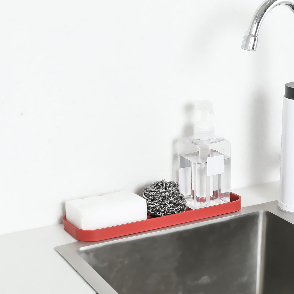 Silicone Kitchen Sink Organizer Tray for Multiple Usage