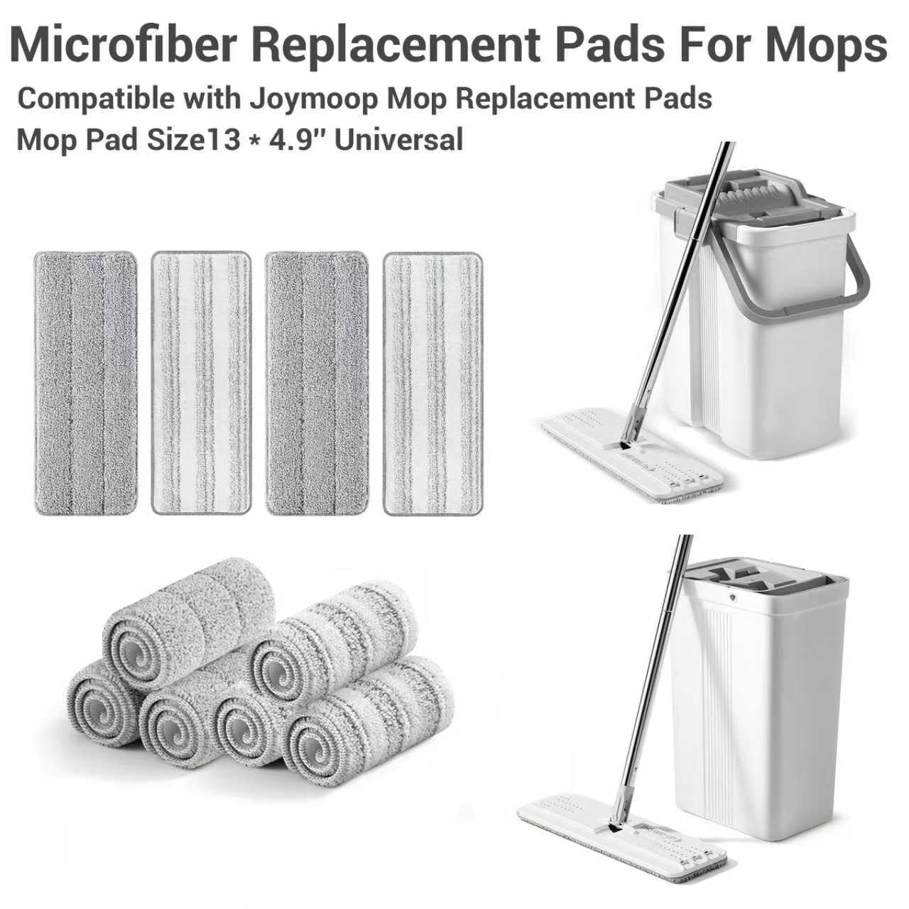 10 Pack Mop Replacement Pads for Joymoop (10 Count)
