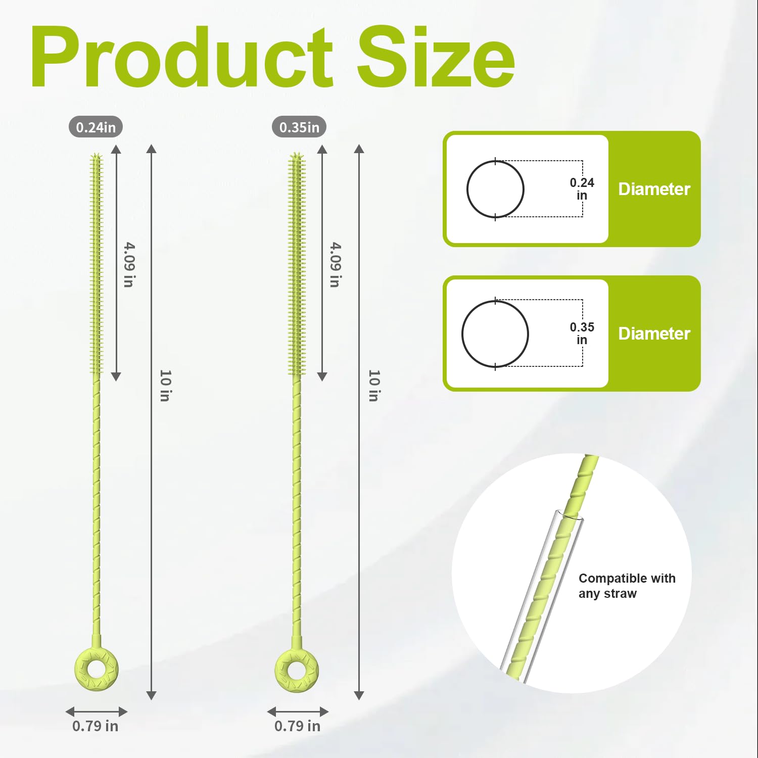 Silicone Straw Cleaner Brush