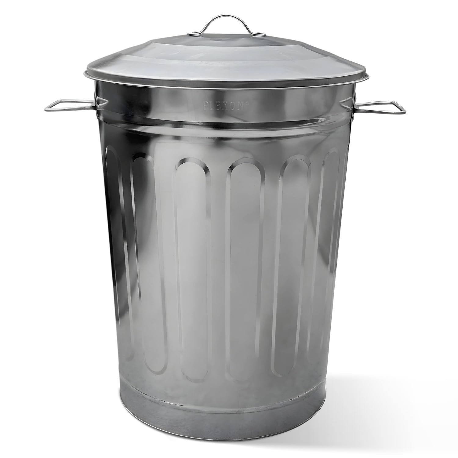 13 Gallon Outdoor Metal Trash Can with Lid Vintage Trash Can Steel Retro Garbage Can for Patio Farmhouse Rustic Bird Seed Storage Pet Food Ash Bucket