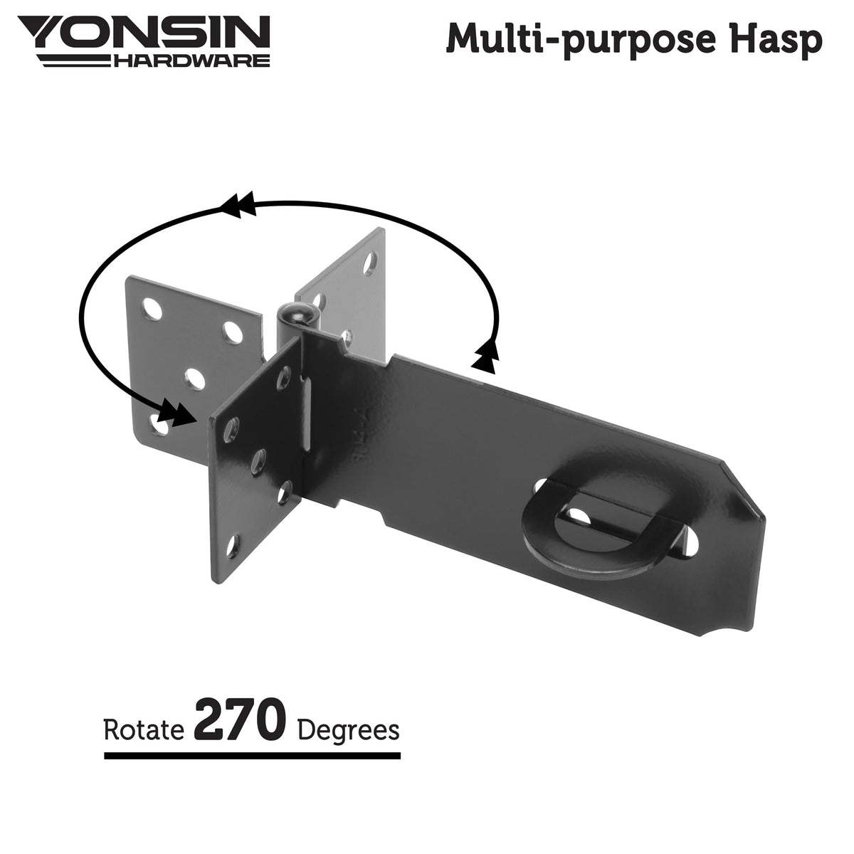 4" Door Padlock Safety Hasp Latch 2 Pcs