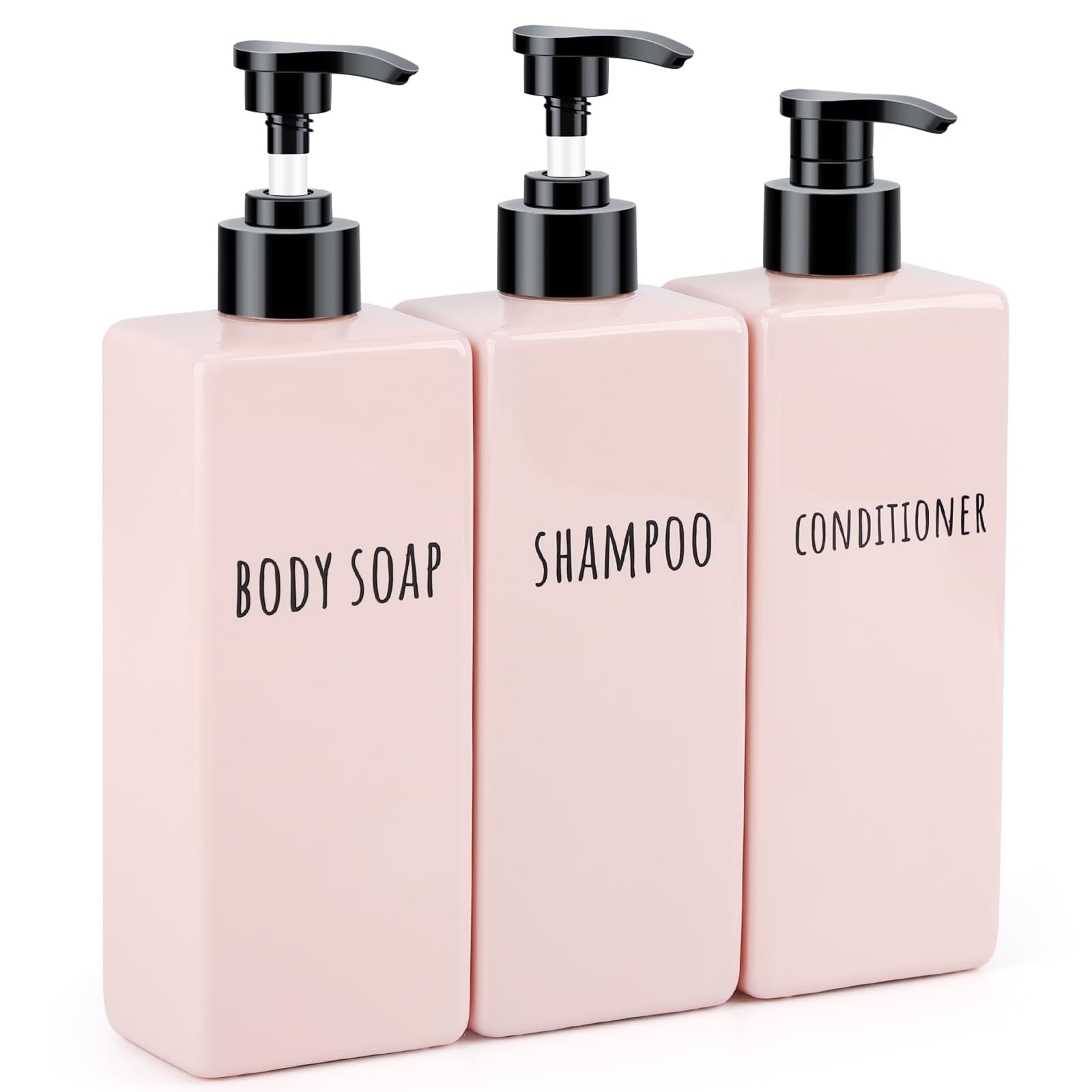 Refillable Shampoo and Conditioner Bottles (3 Count)