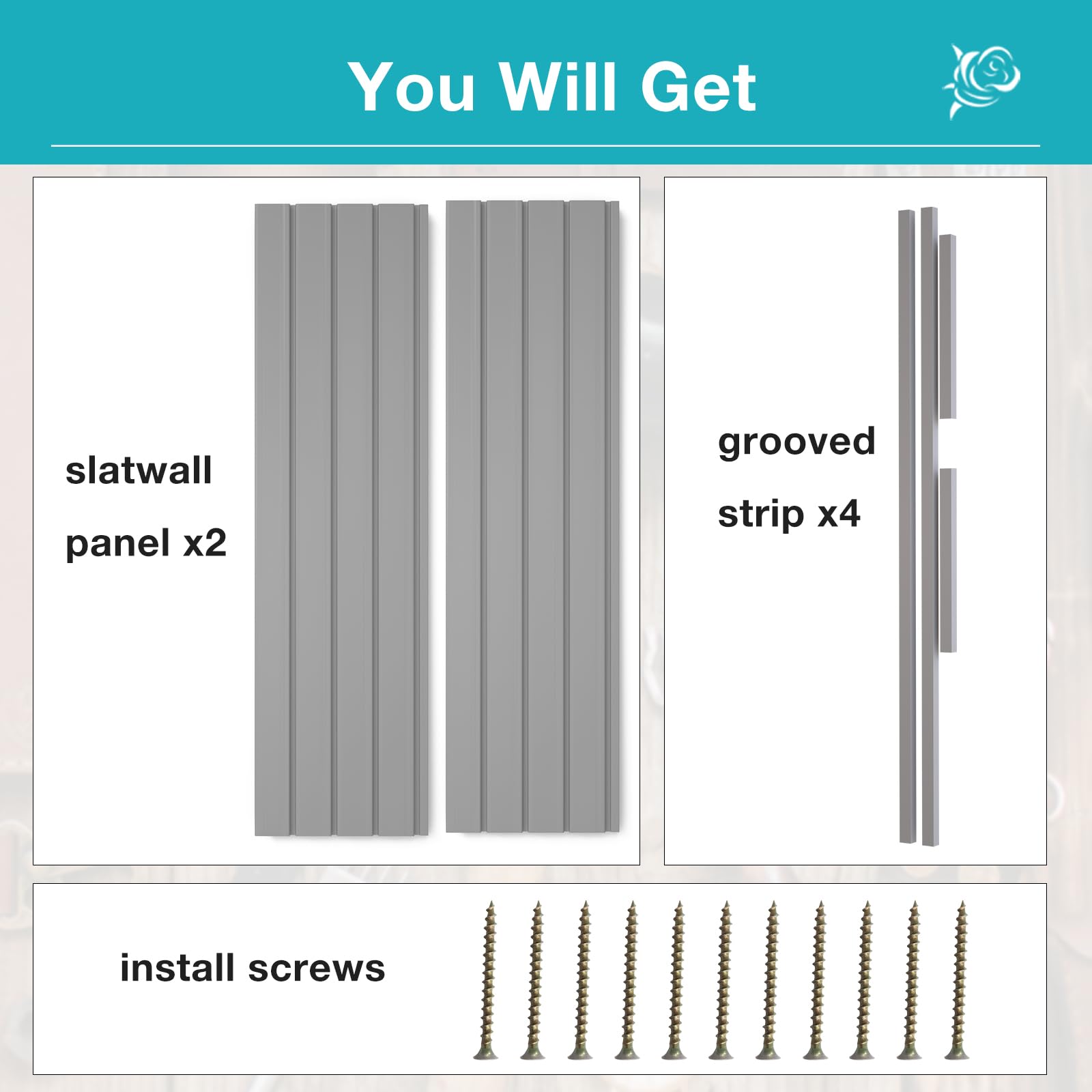 2 x 4ft Slatwall Panel Wall Storage Systems