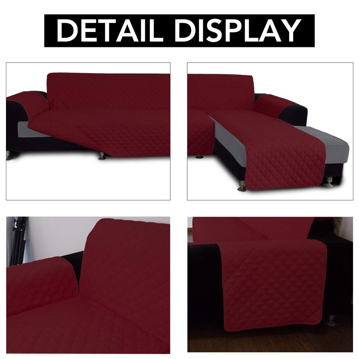 Sofa Slipcover L Shape Sofa Cover Sectional Couch Cover Furniture Protector Mat for Pets Dog Cat