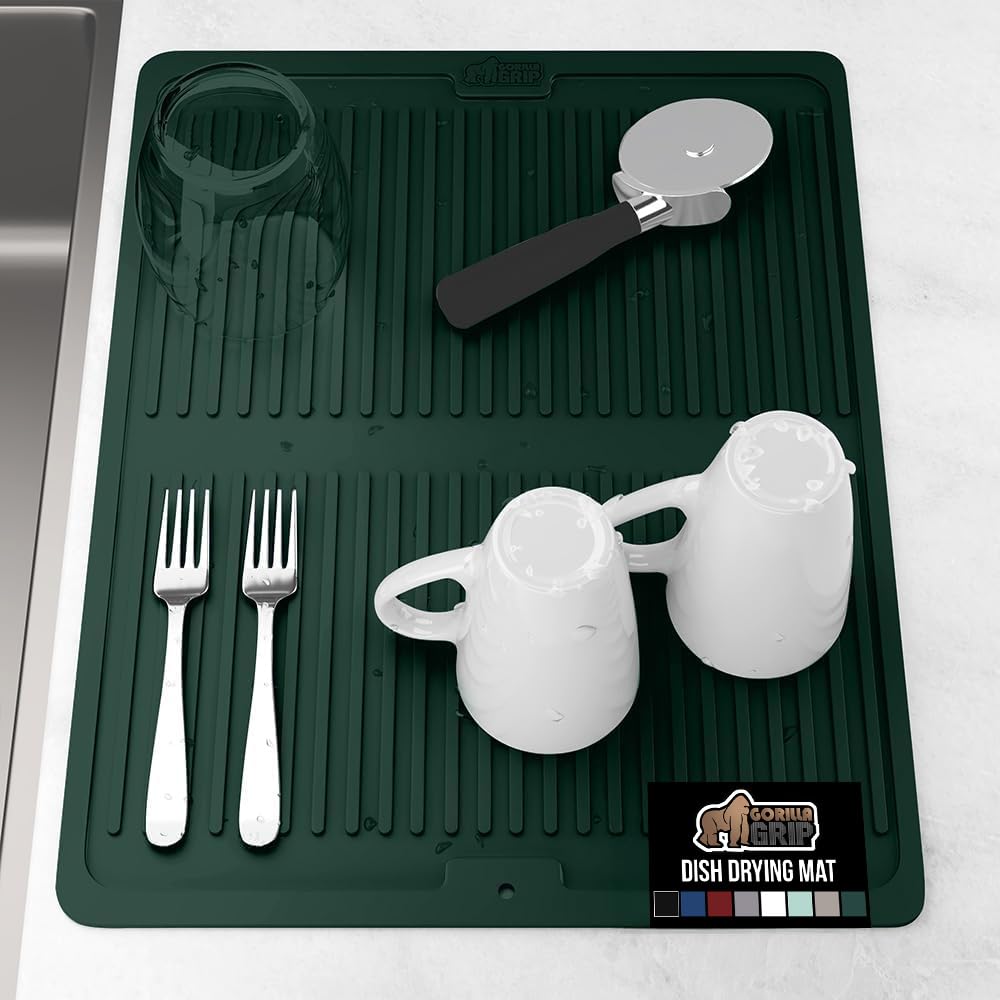 100% BPA Free Silicone Dish Drying Mat for Kitchen Counter