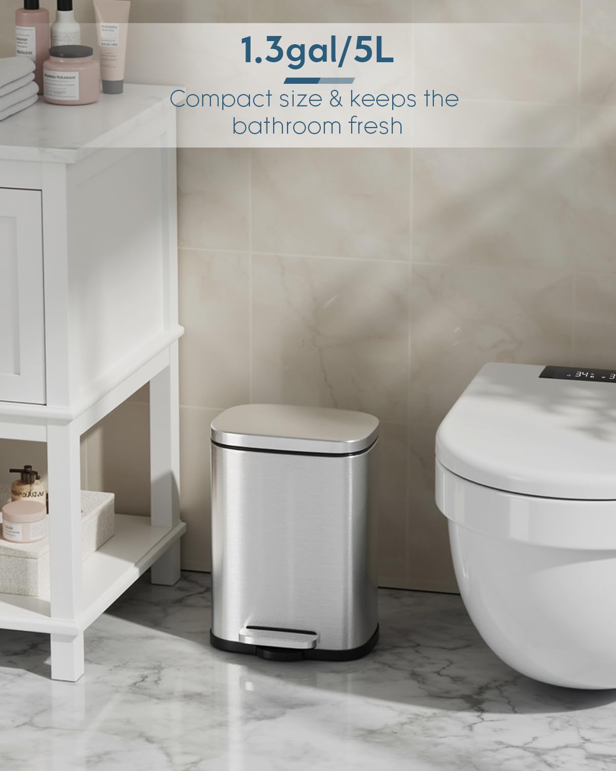 13.2 +1.3 Gallon Step Trash Can w