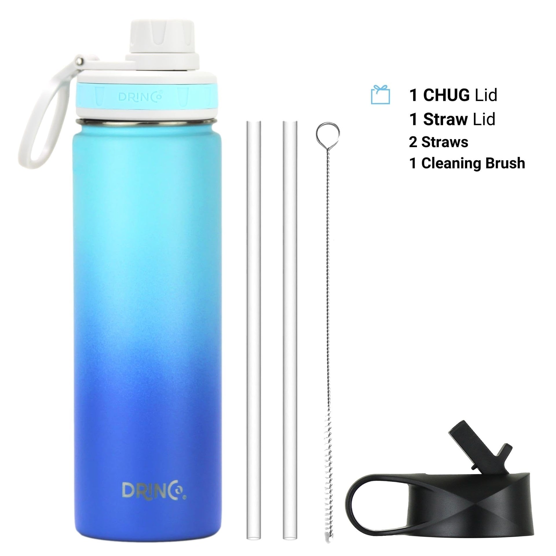 Stainless Steel Water Bottle Spout Lid Vacuum Insulated Double Wall Water Bottle Wide Mouth