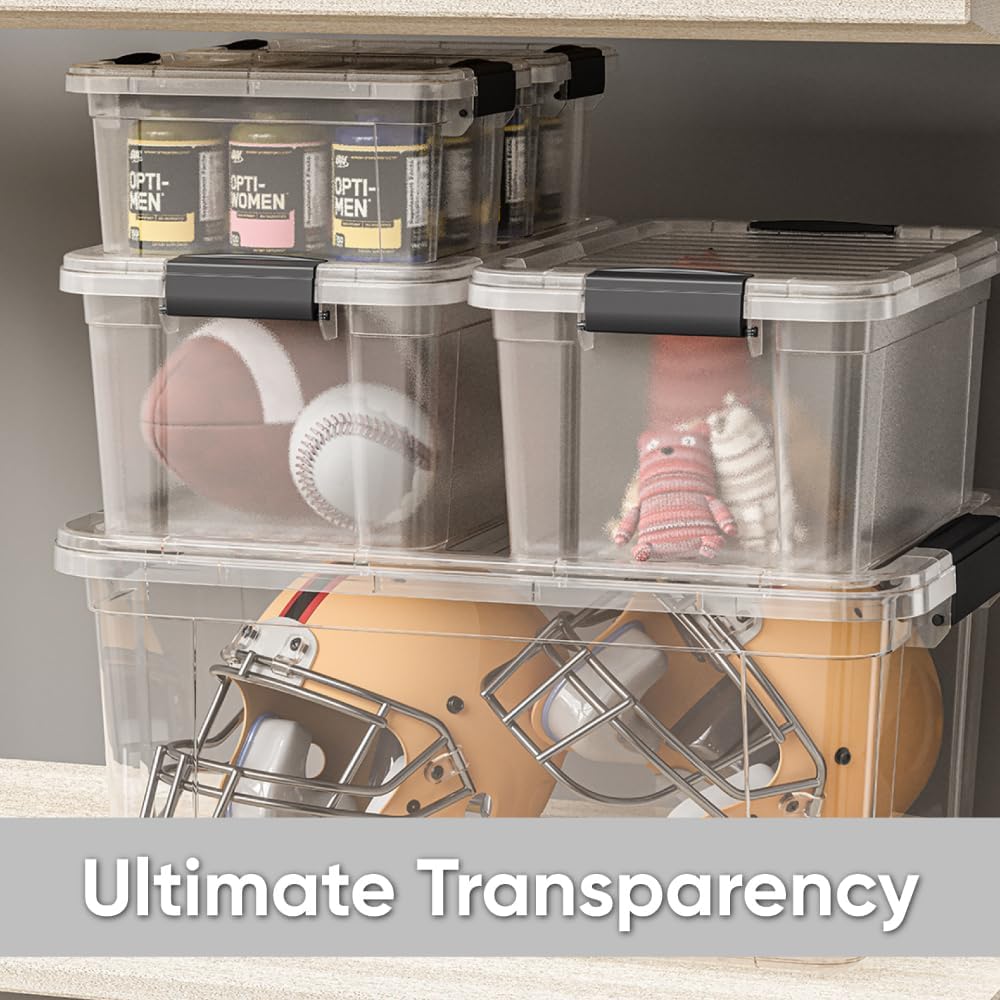 Clear Storage Bins with Lids