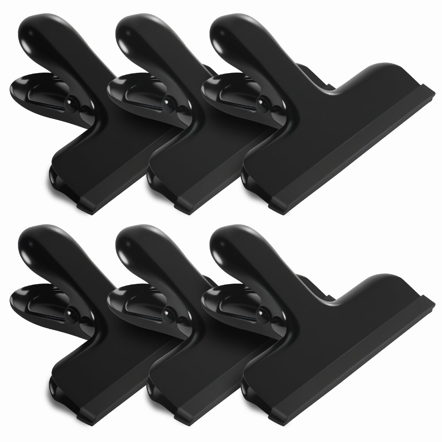 6 Pack Stainless Steel Chip Bag Clips Covered with Silicone (12 Count)