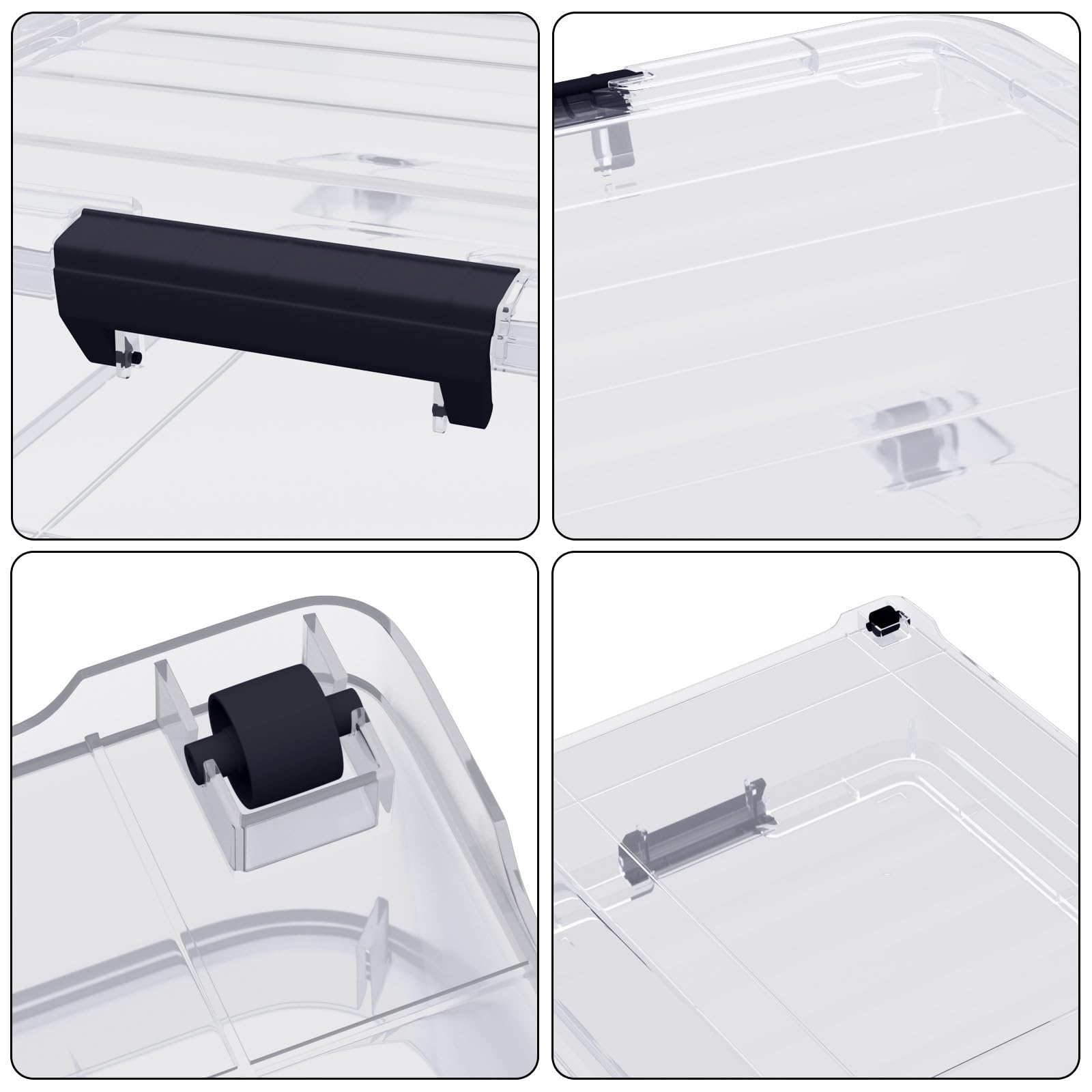 Under Bed Storage Bins with Lids and Wheels (4 Count)