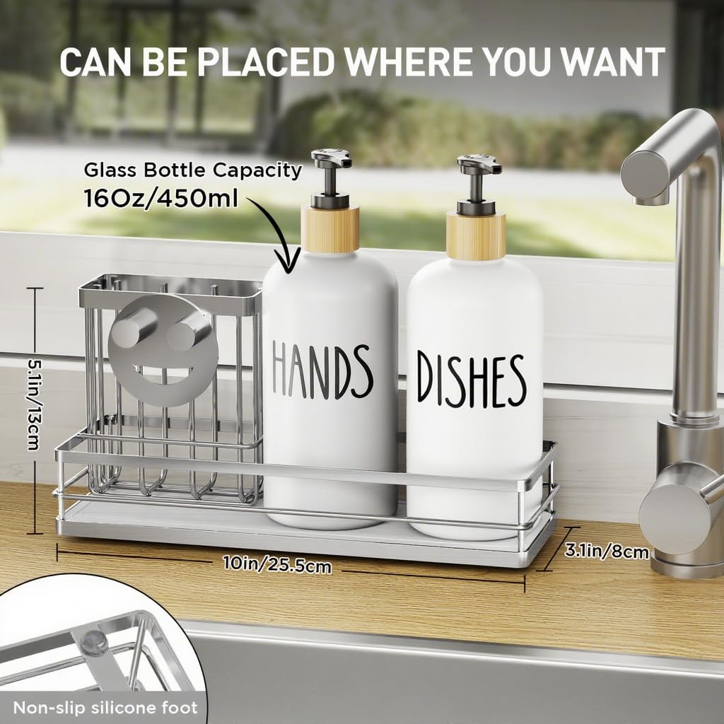 Kitchen Dish Soap Dispenser Set