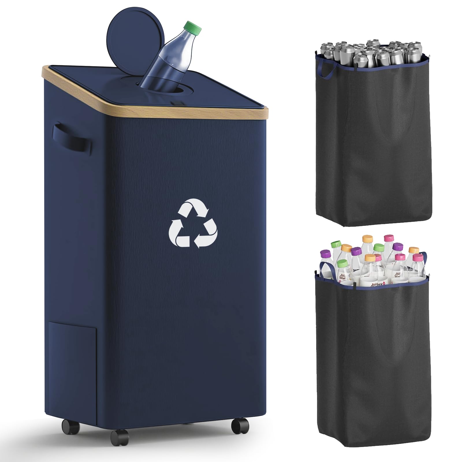 26 Gallon Kitchen Recycling Bin with Lid