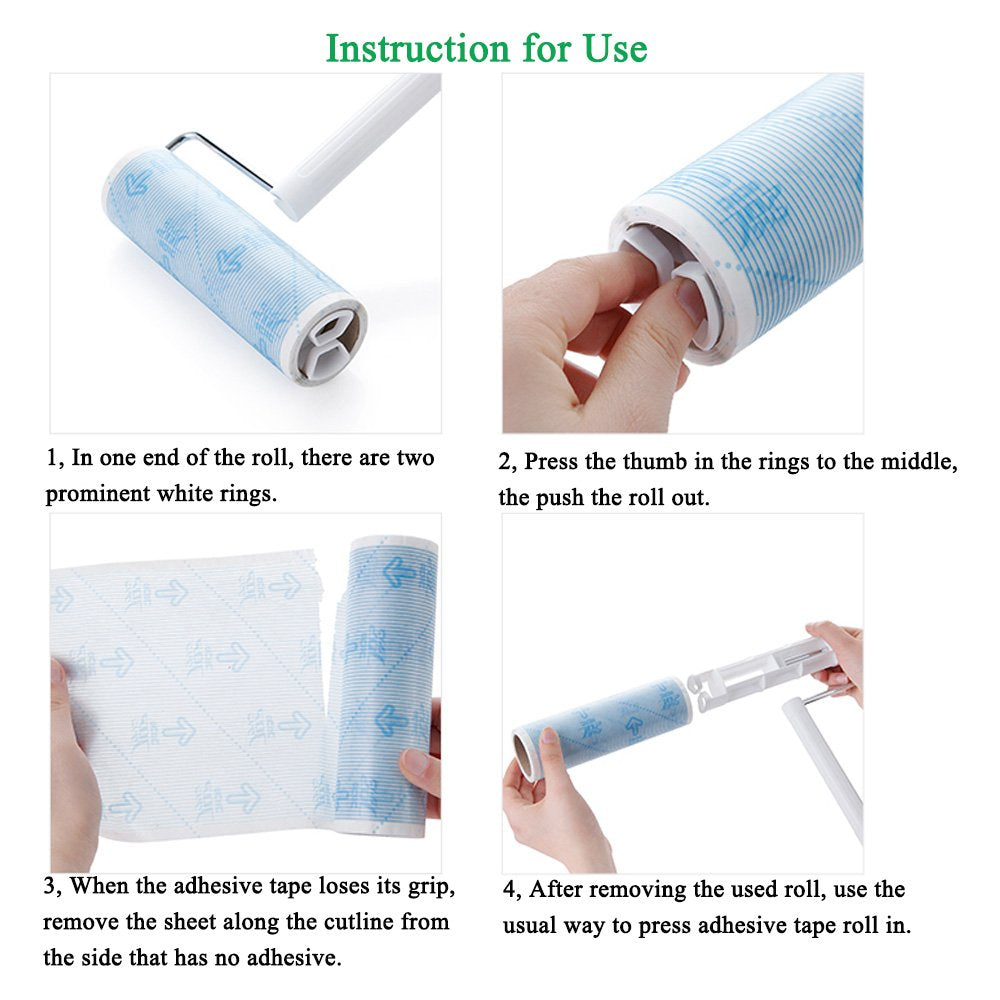 6.3 in Large Lint Roller Refills (90 Count)
