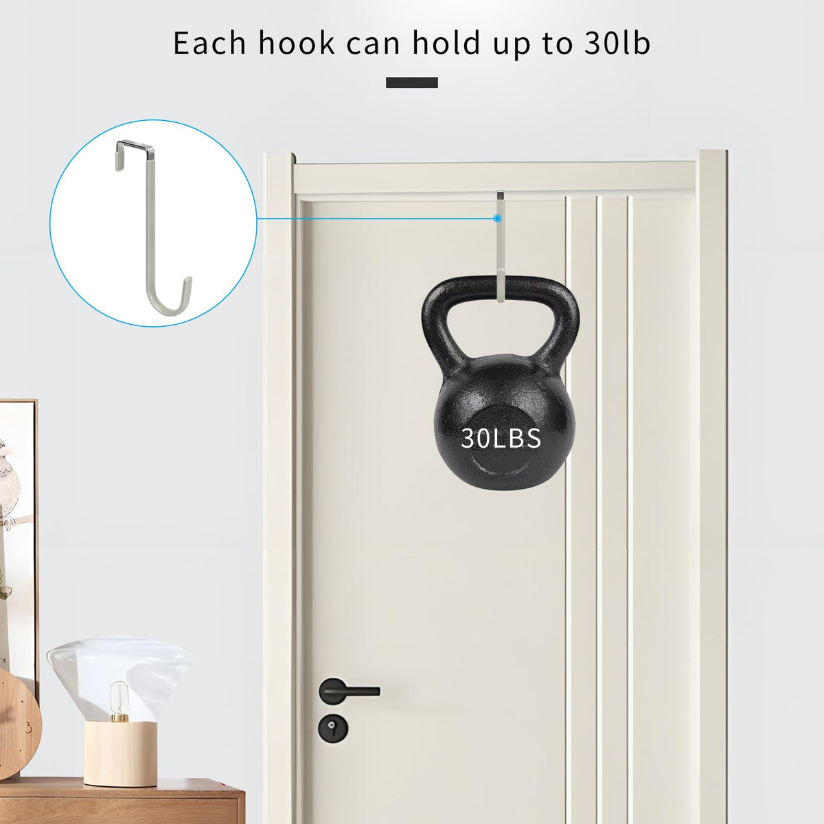 Over the Door Hooks (4 Count)