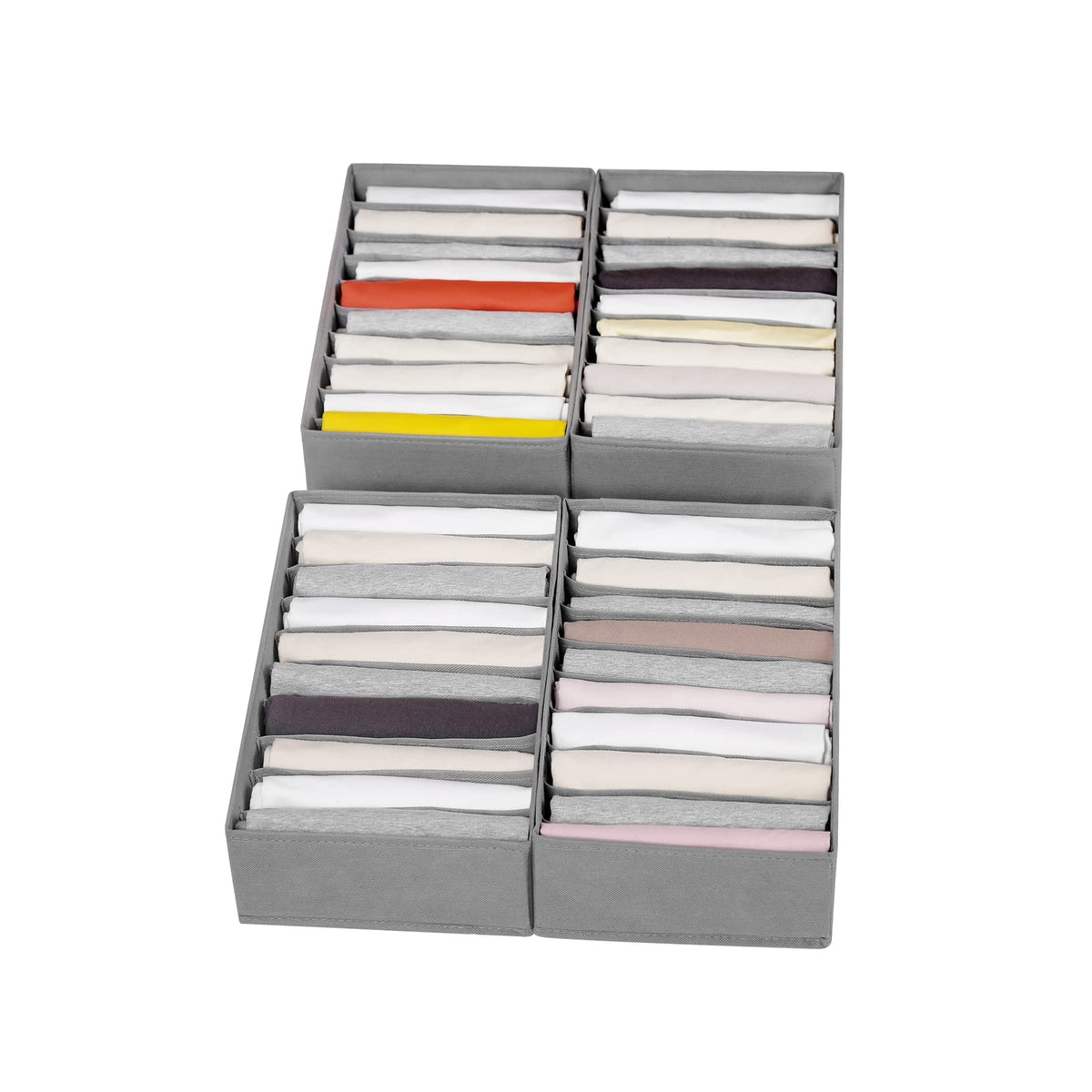 4 Packs T shirt Drawer Organizers for Clothing (4 Count)