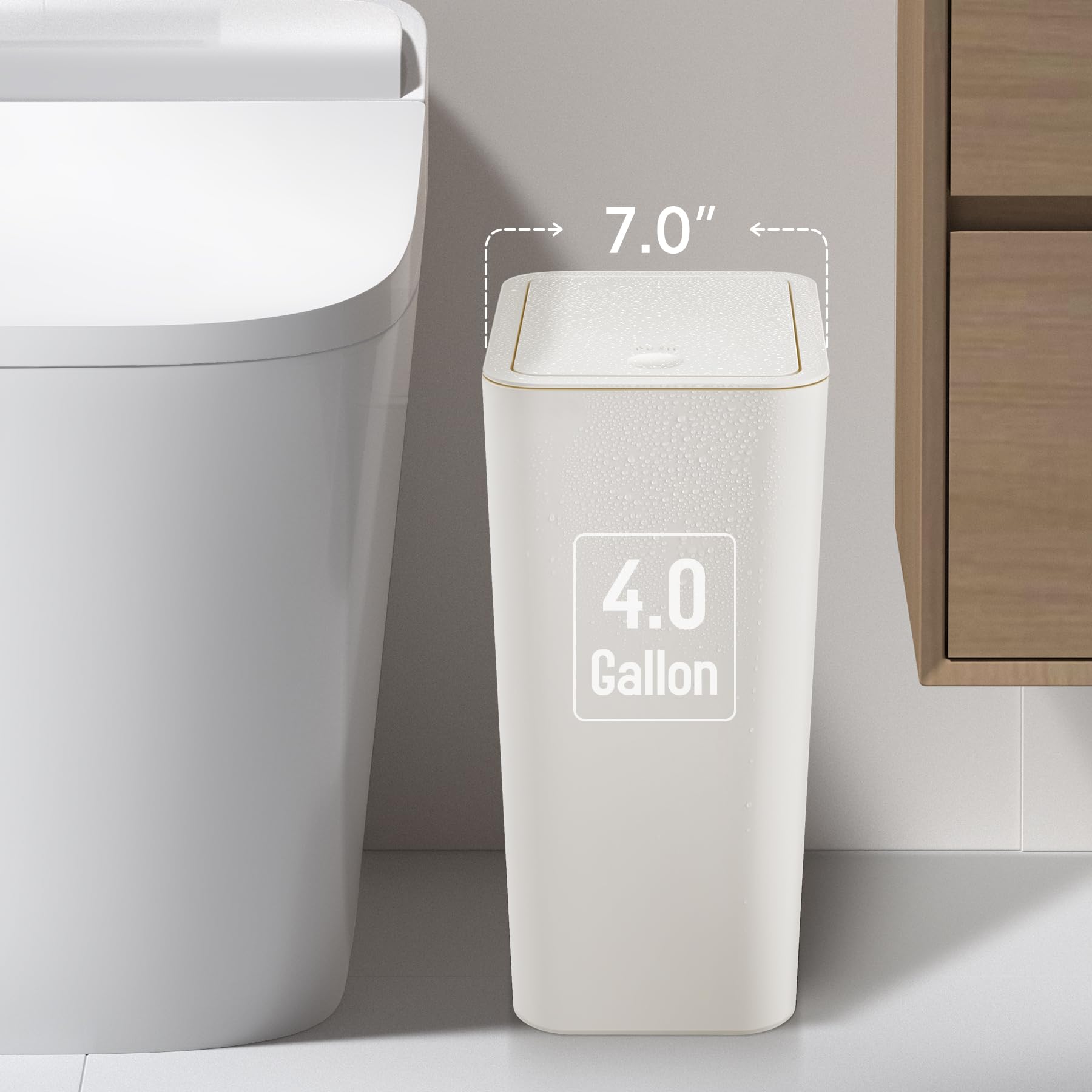Bathroom Trash Can with Lid