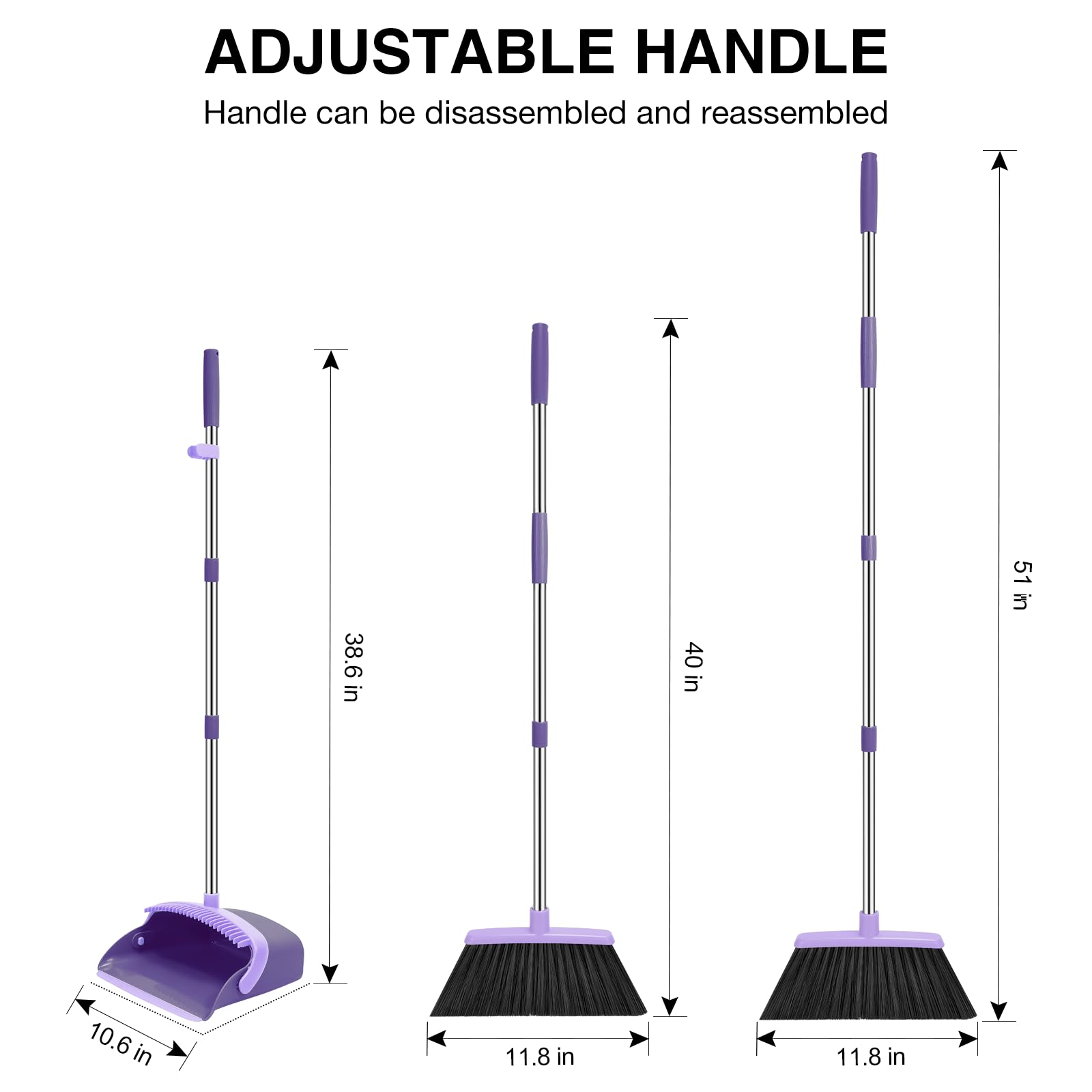 Broom and Dustpan Set with 52