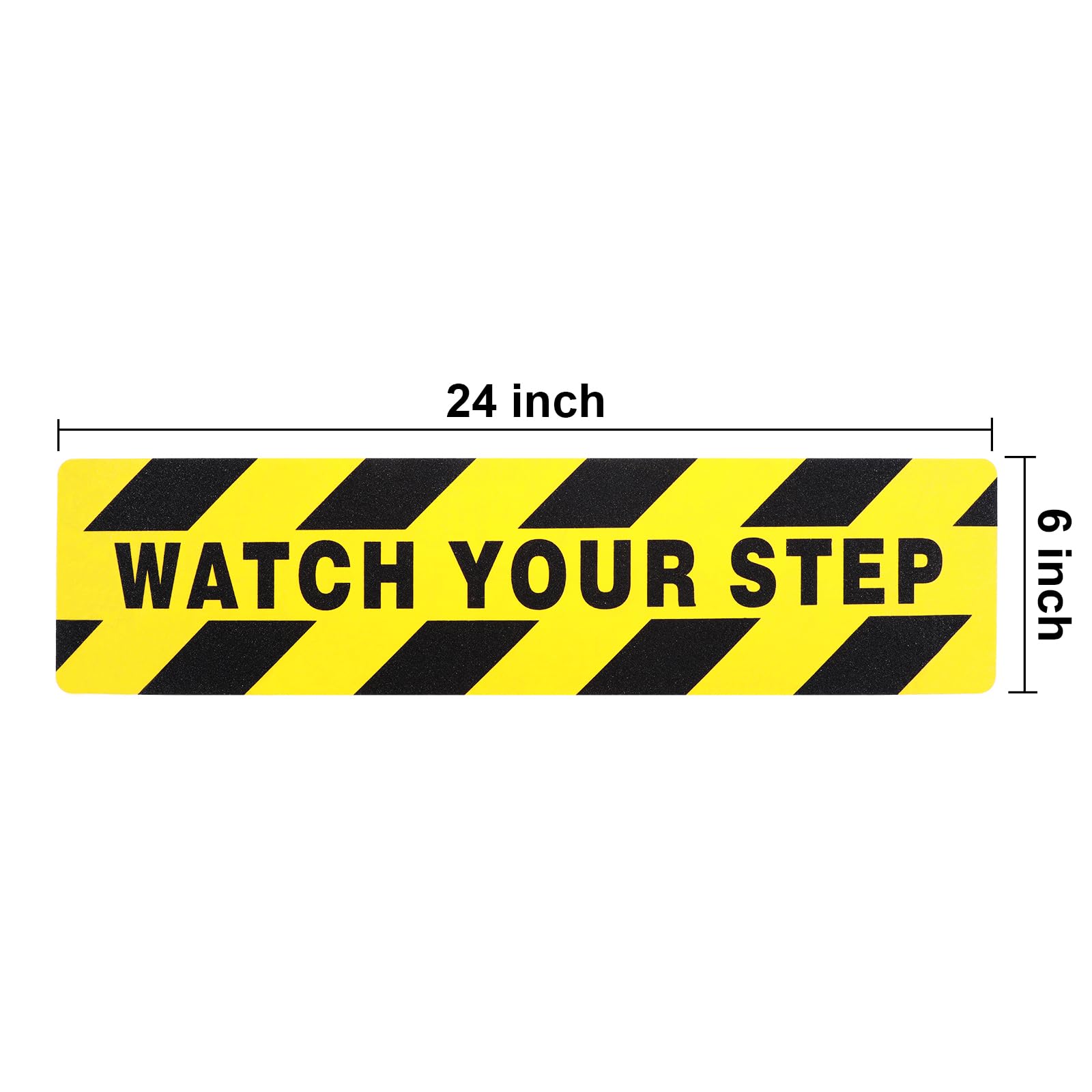 12 Pieces Watch Your Step Floor Stickers Anti Slip Abrasive Safety (12 Count)