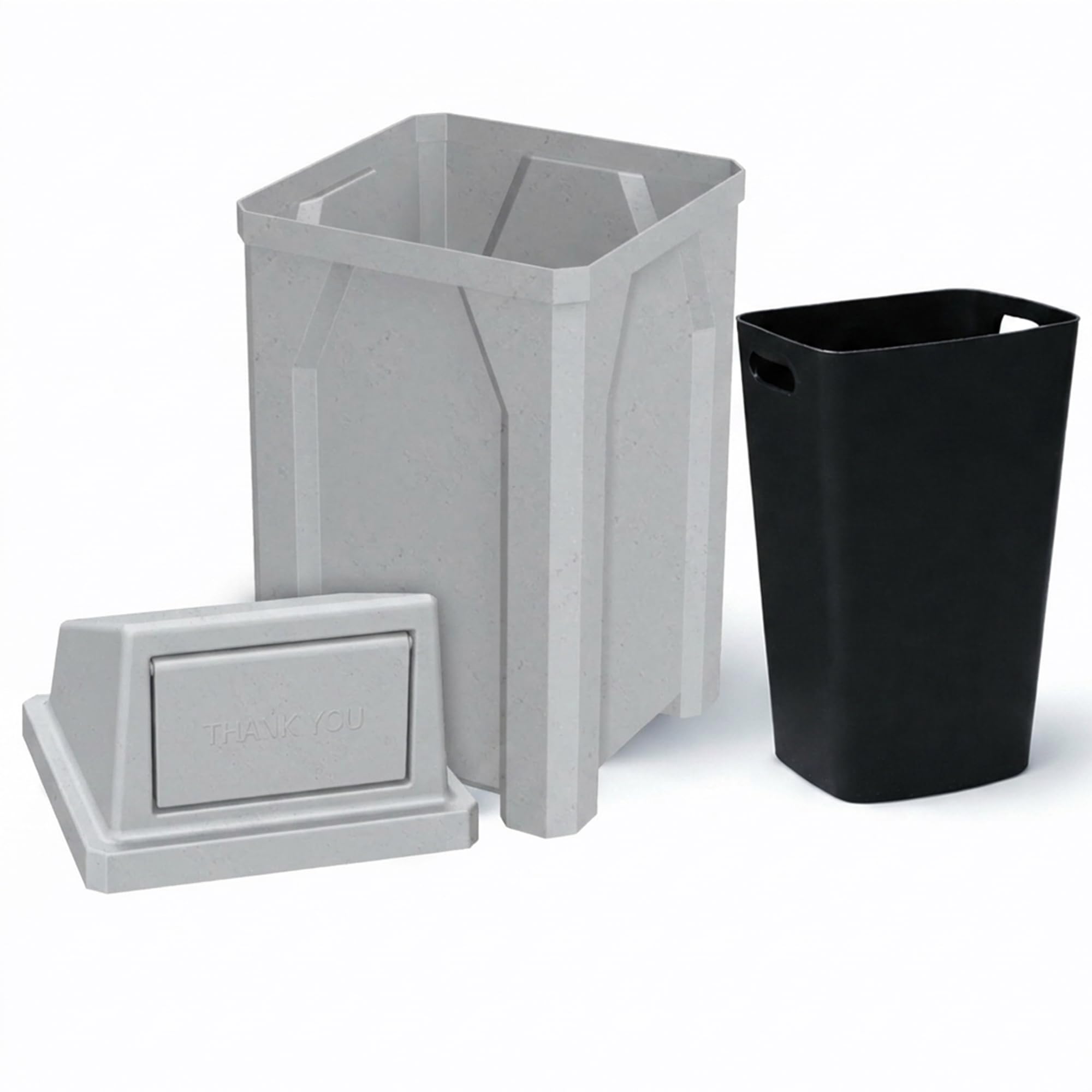 Campus Collection 32 Gallon Commercial Trash Can with Lid