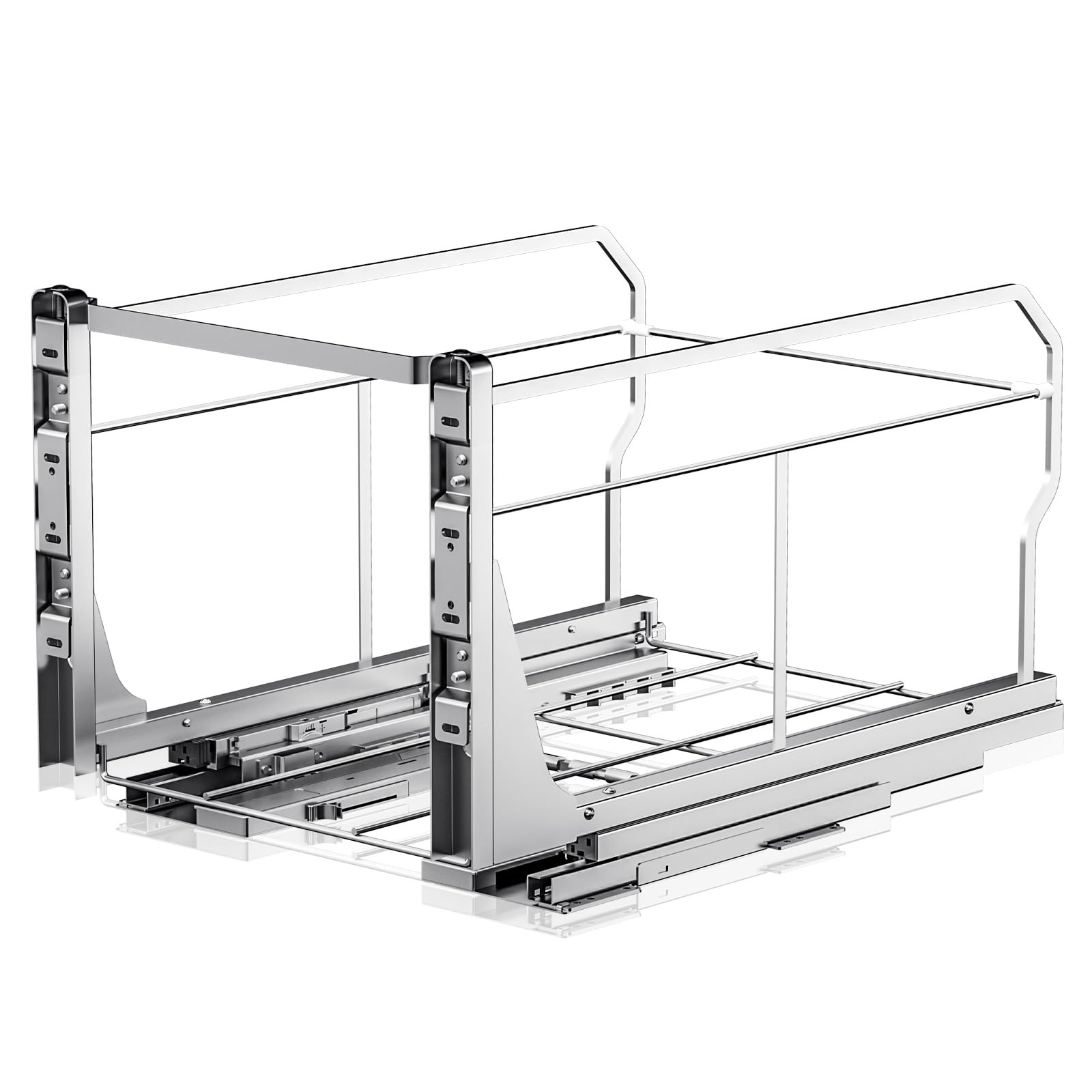 Pull Out Trash Can Under Cabinet with Push to Open Slides
