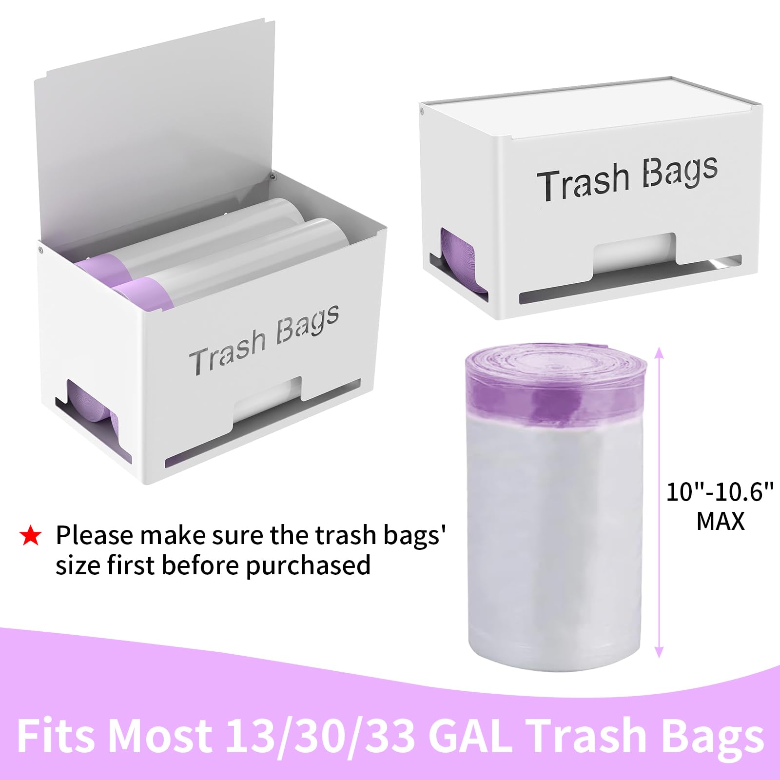 2 Pack Trash Bag Holder Dispenser (2 Count)