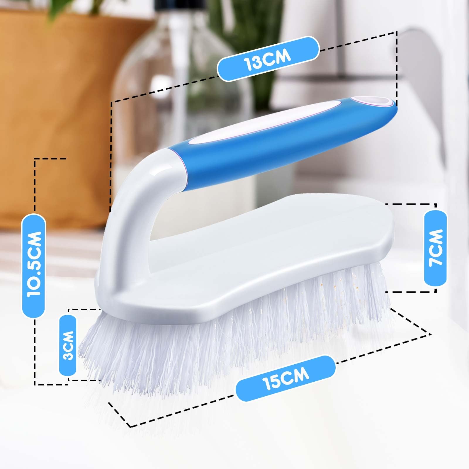 12 Pcs Scrub Brush for Cleaning with Handle Comfortable to Grip Heavy