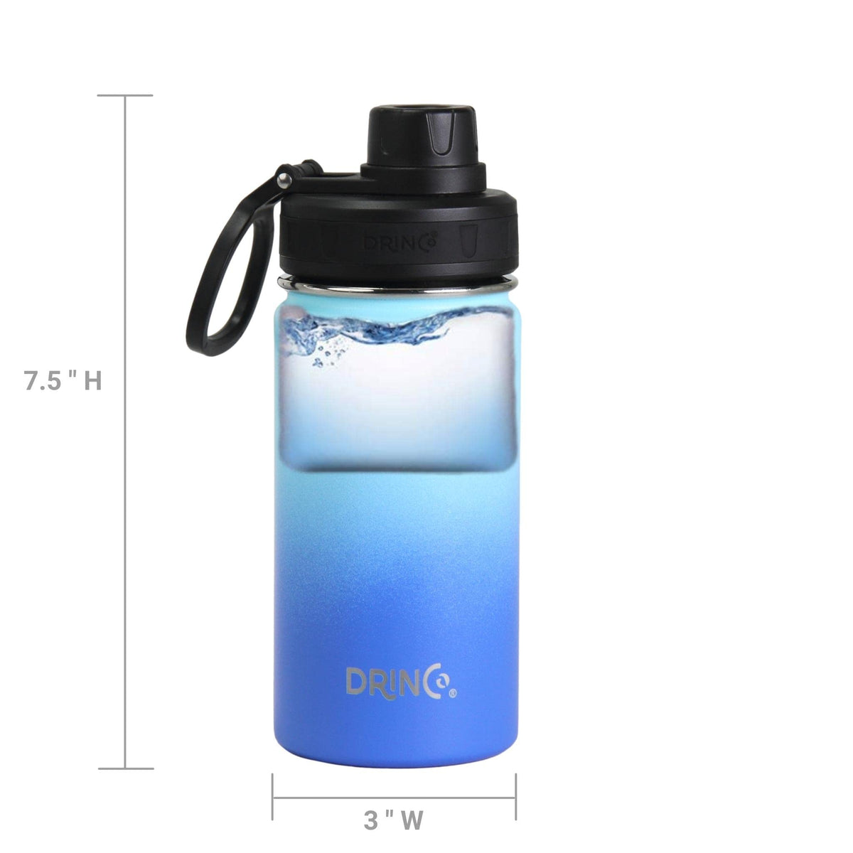 Stainless Steel Water Bottle Spout Lid Vacuum Insulated Double Wall Water Bottle Wide Mouth