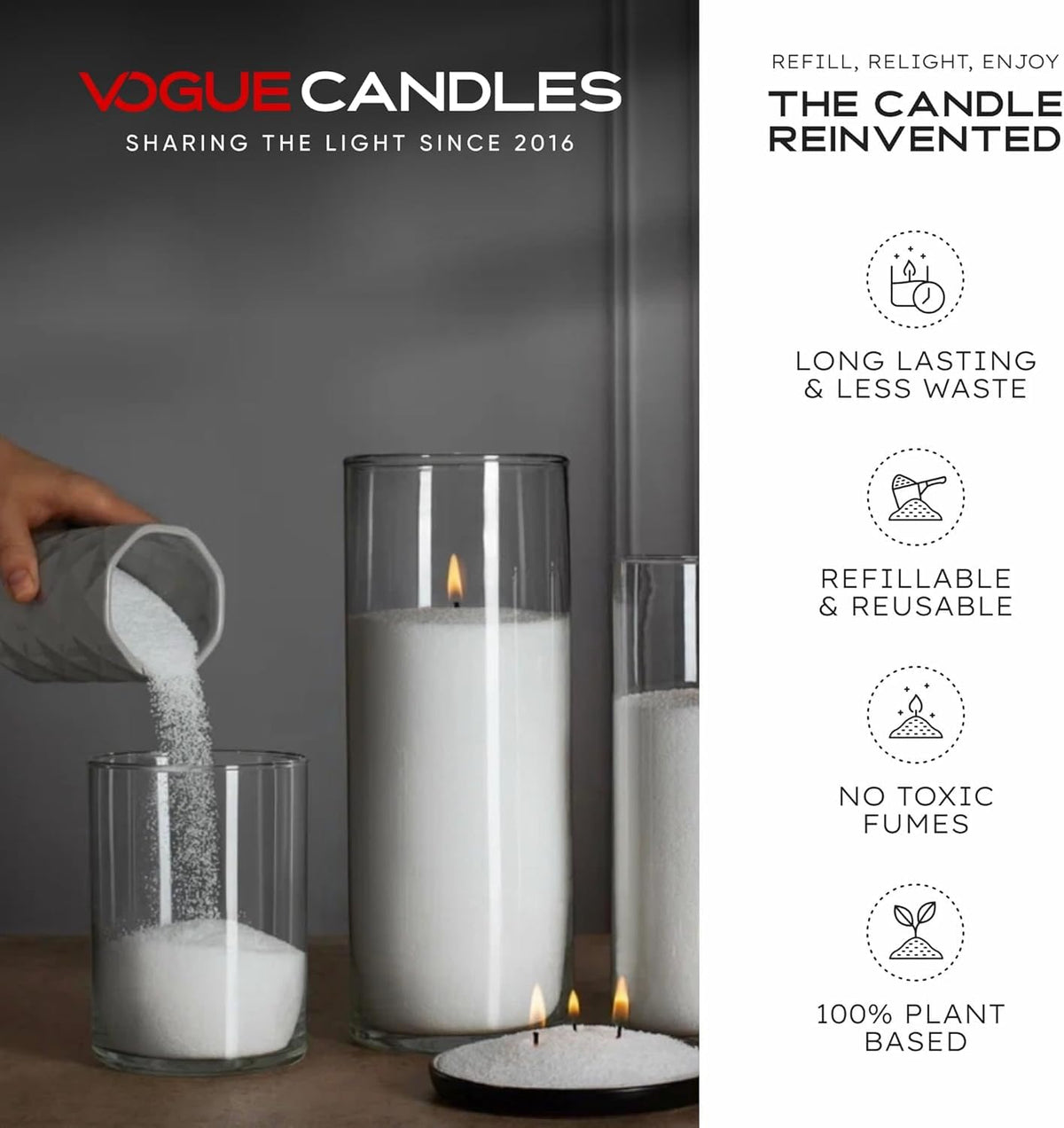 Vogue Candles Red Pearled Candle Sand Wax Kit (240 Ounce)
