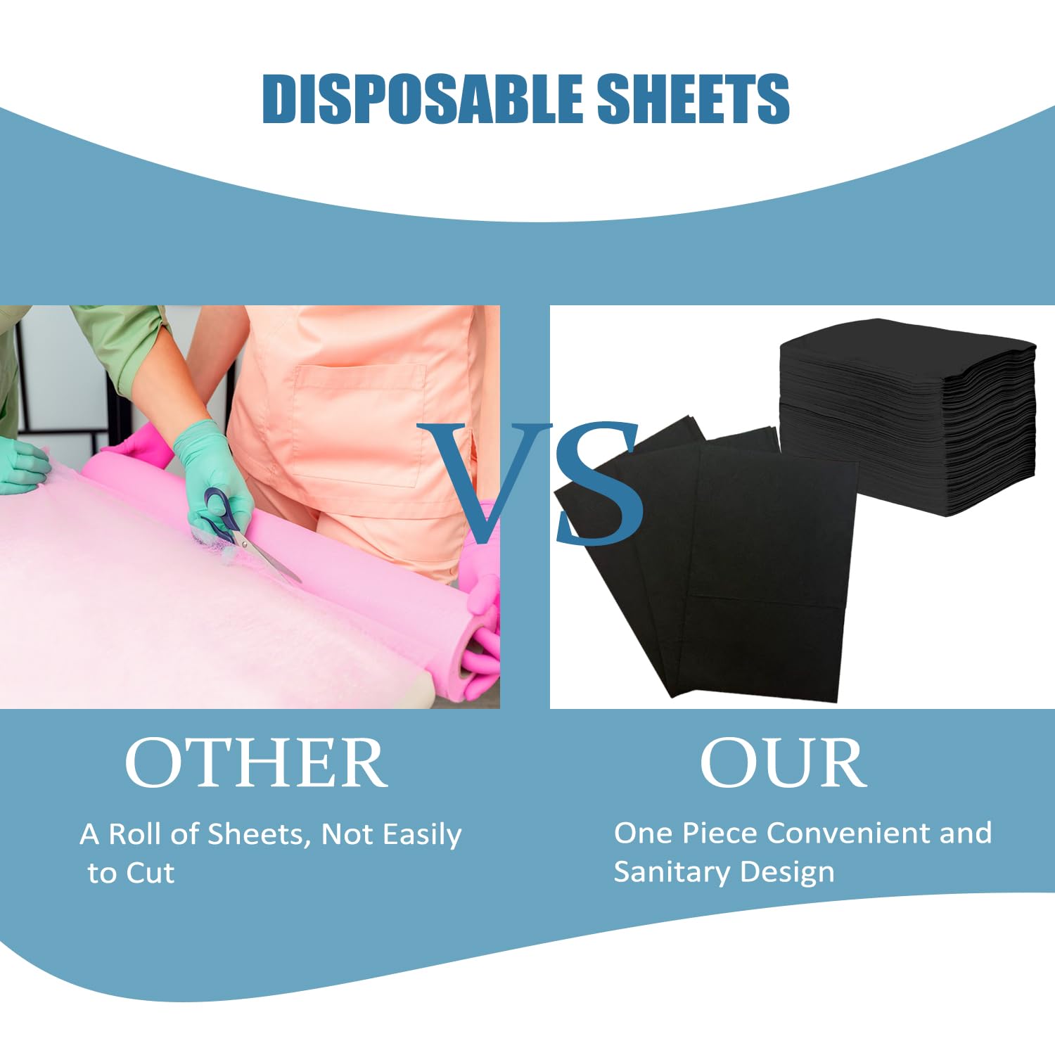 50Pcs Disposable Massage Table Sheets 31" x 71" Non