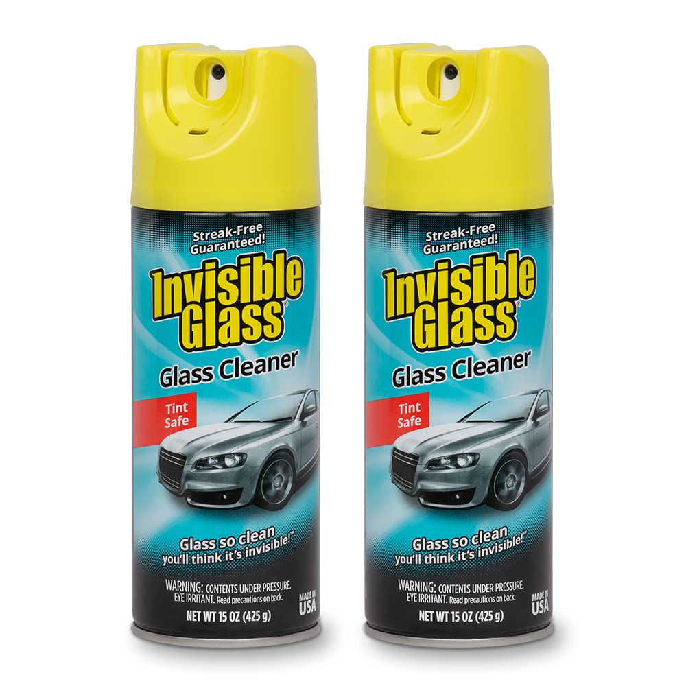 91163 2PK Premium Aerosol Glass Cleaner Spray for Car Windshields and Windows (30 Ounce) - ModHome Supplies