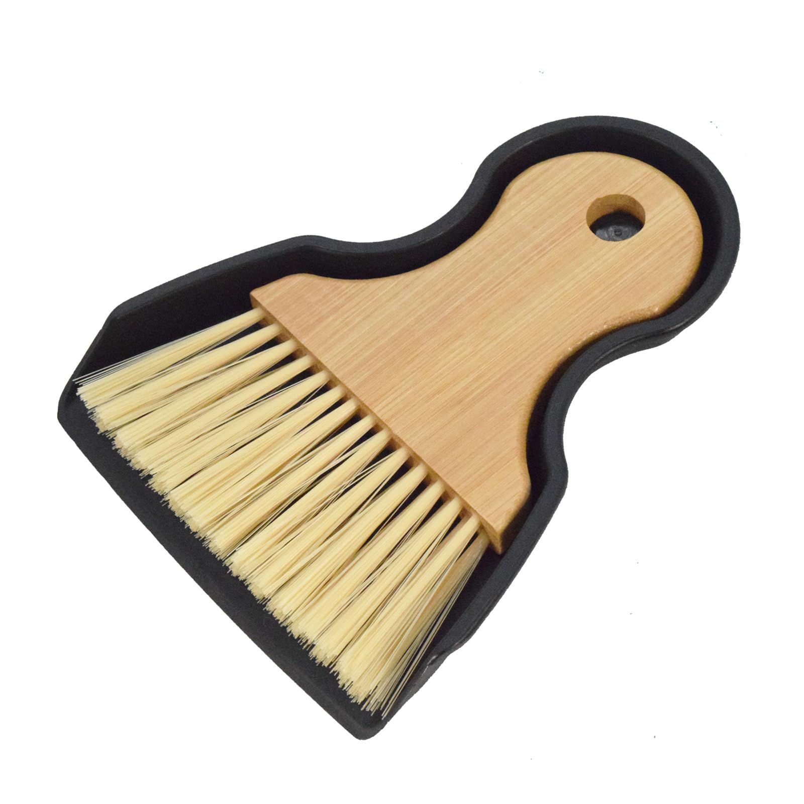 Mini Broom and Dustpan Set Portable Hand Broom with Bamboo Handle Small Crumb Sweeper for Home