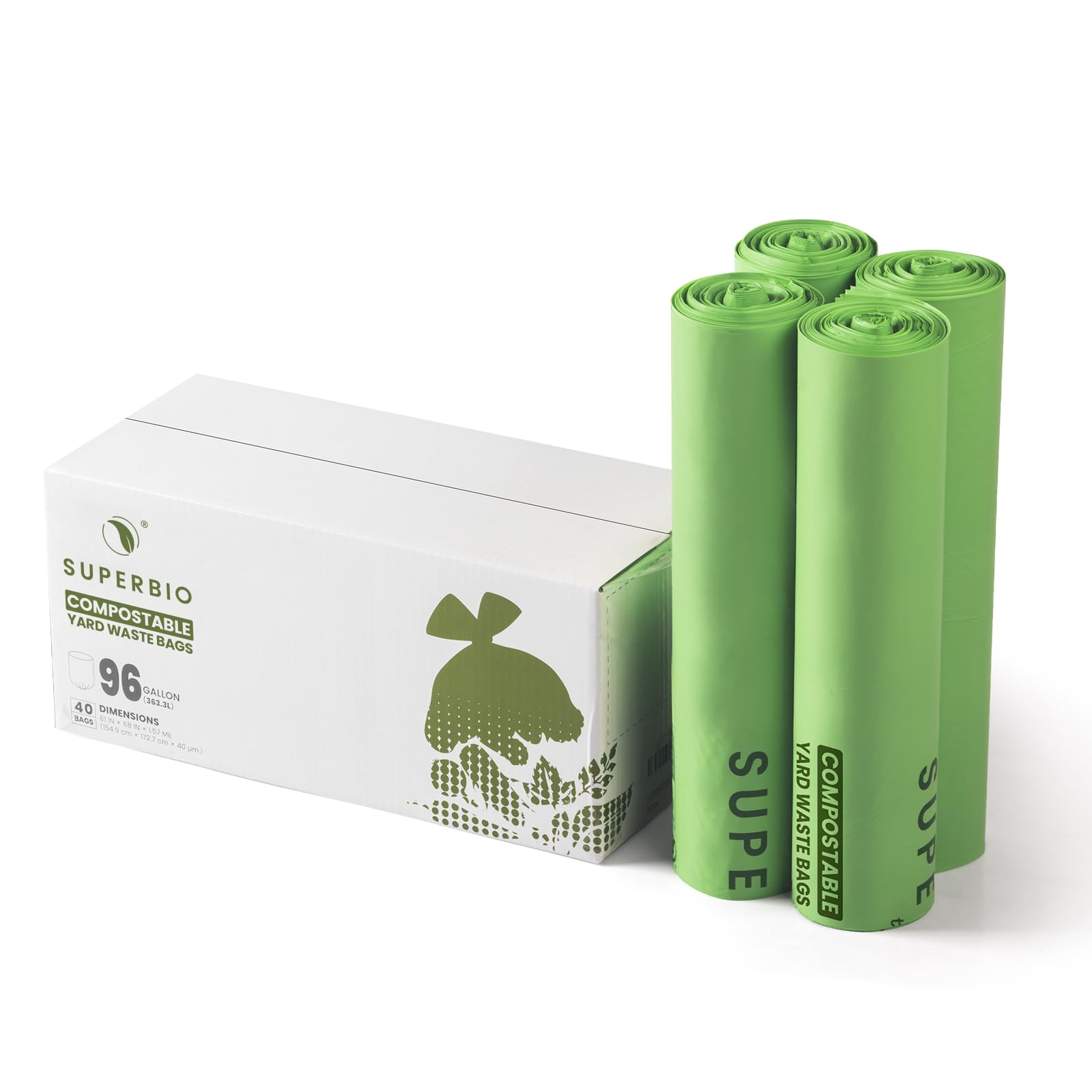96 Gallon Compostable Lawn & Leaf Bags (40 Count)