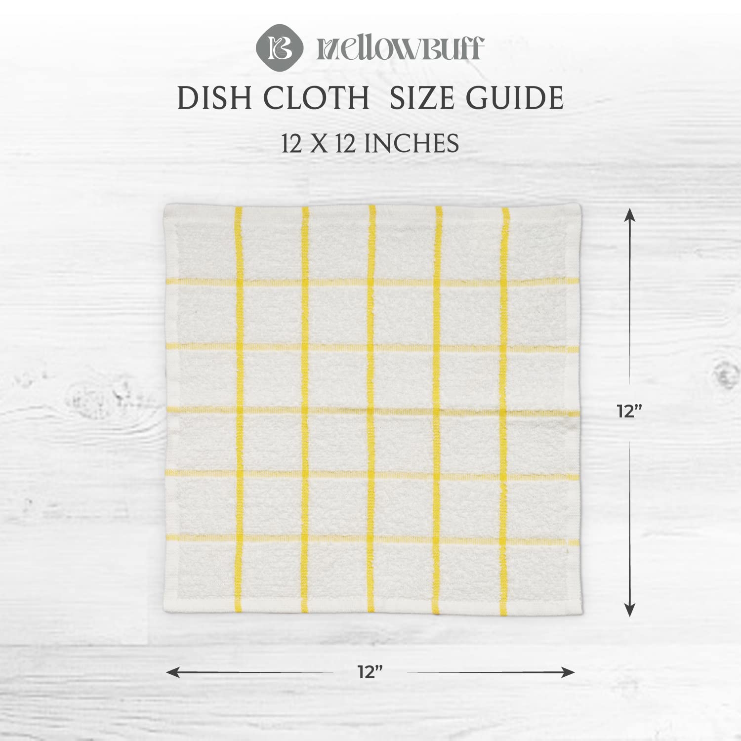 100% Cotton Terry Dish Cloth & Dish Towel (6 Count)