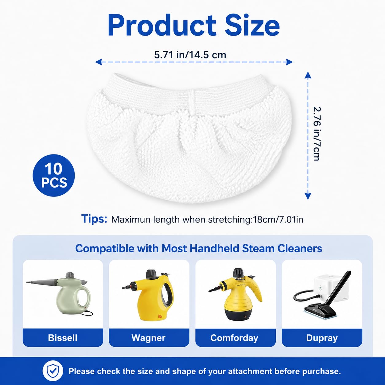 Microfiber Steam Cleaner Cloth Covers for Handheld Steam Cleaner