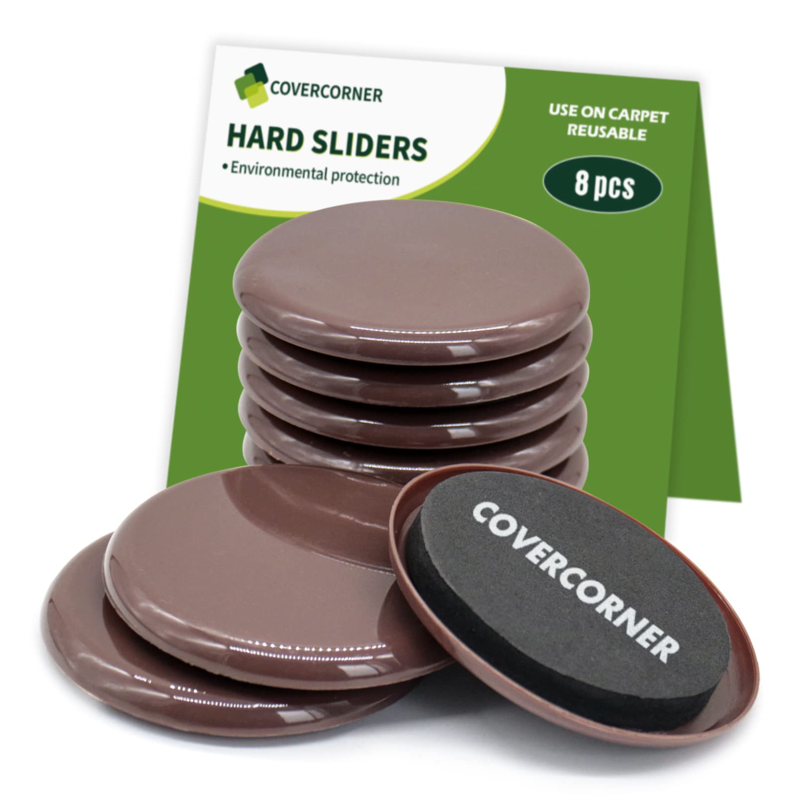 Furniture Sliders for Carpet 8 PCS (8 Count)