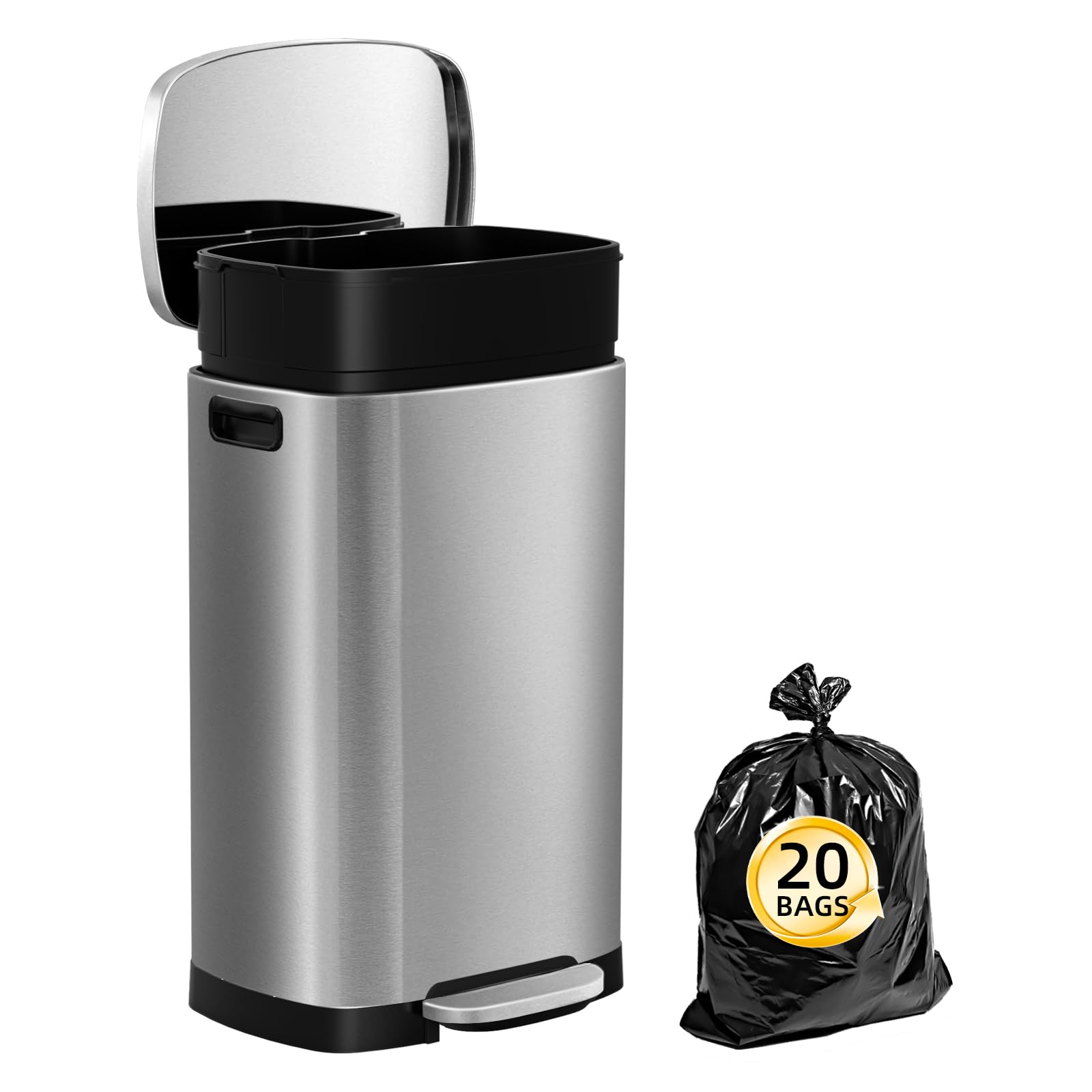 13 Gallon Trash Can with Lid