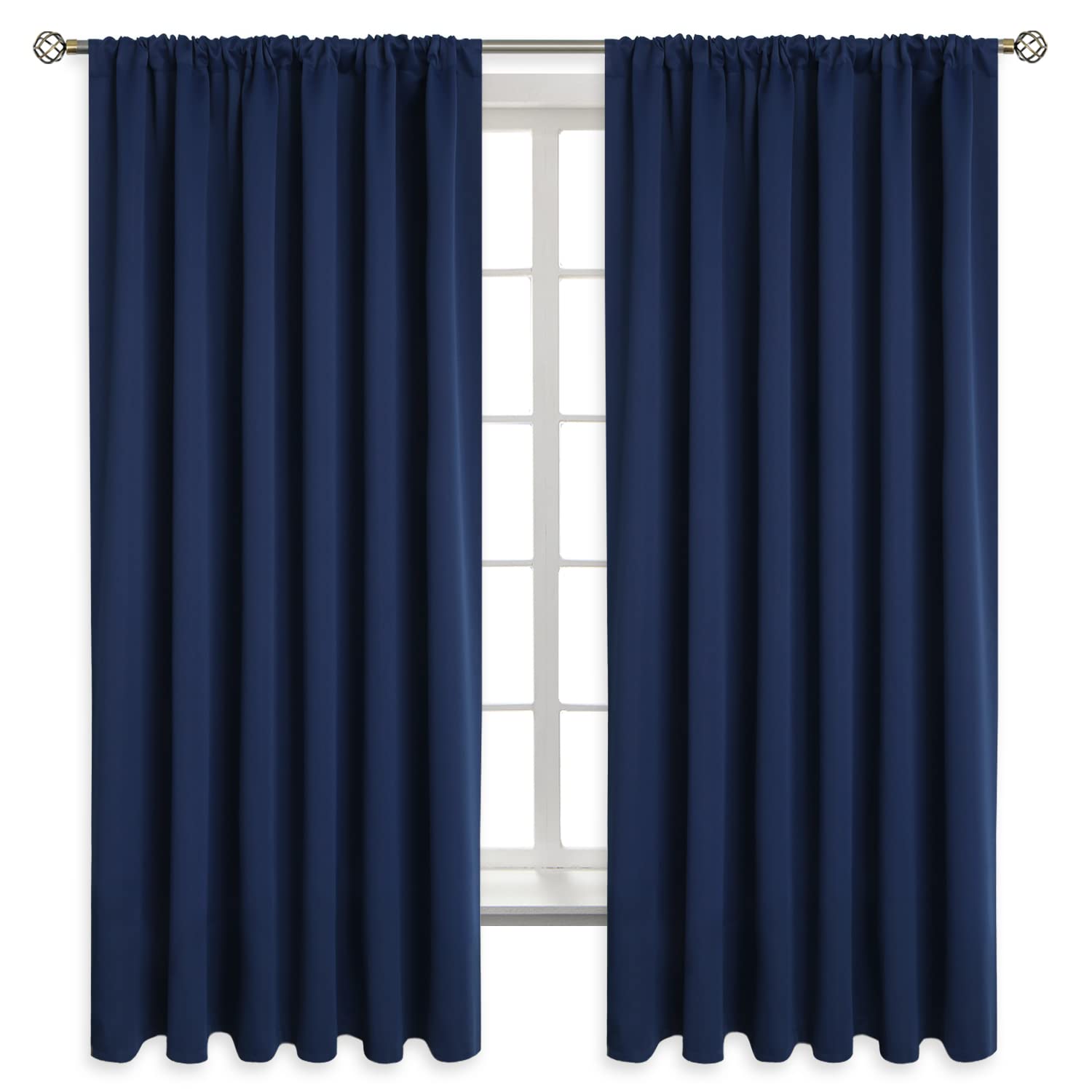 Extra Wide Blackout Curtains for Bedroom (2 Count)