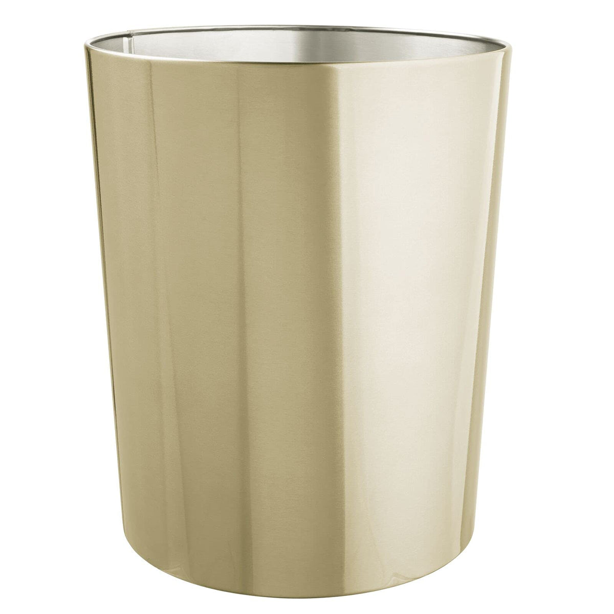 Round Metal Small 1.7 Gallon Recycle Trash Can Wastebasket