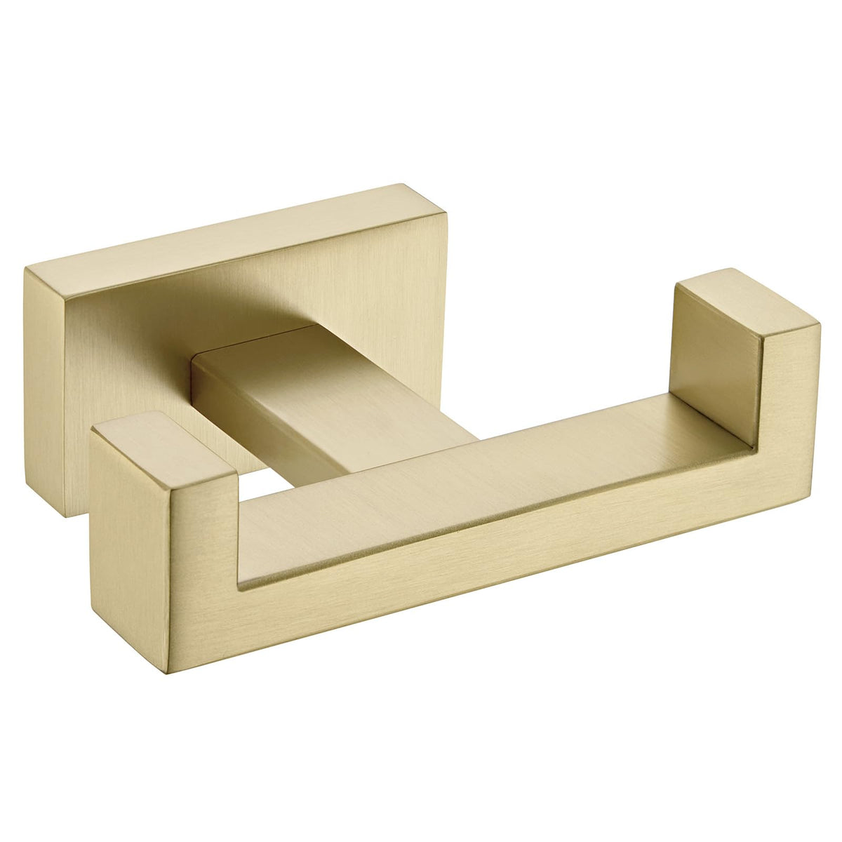 Double Towel Hook Brushed Gold