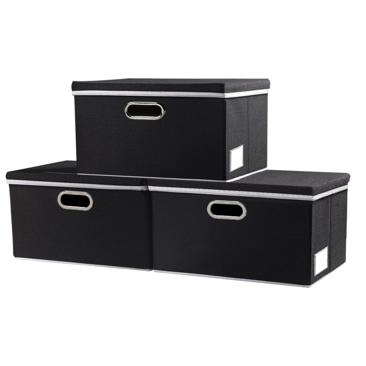 Storage Boxes with Lids [3 (3 Count)